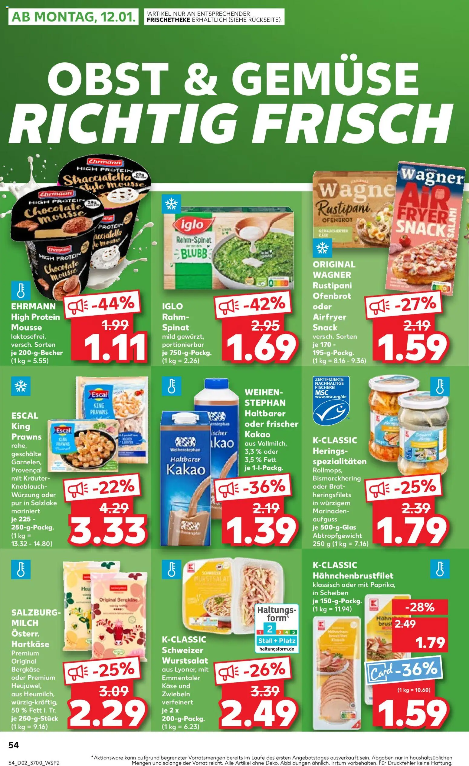 Kaufland prospekt Rostock	 – gültig ab 08.01.2026 | Seite: 54 | Produkte: Käse, Gemüse, Obst, Knoblauch