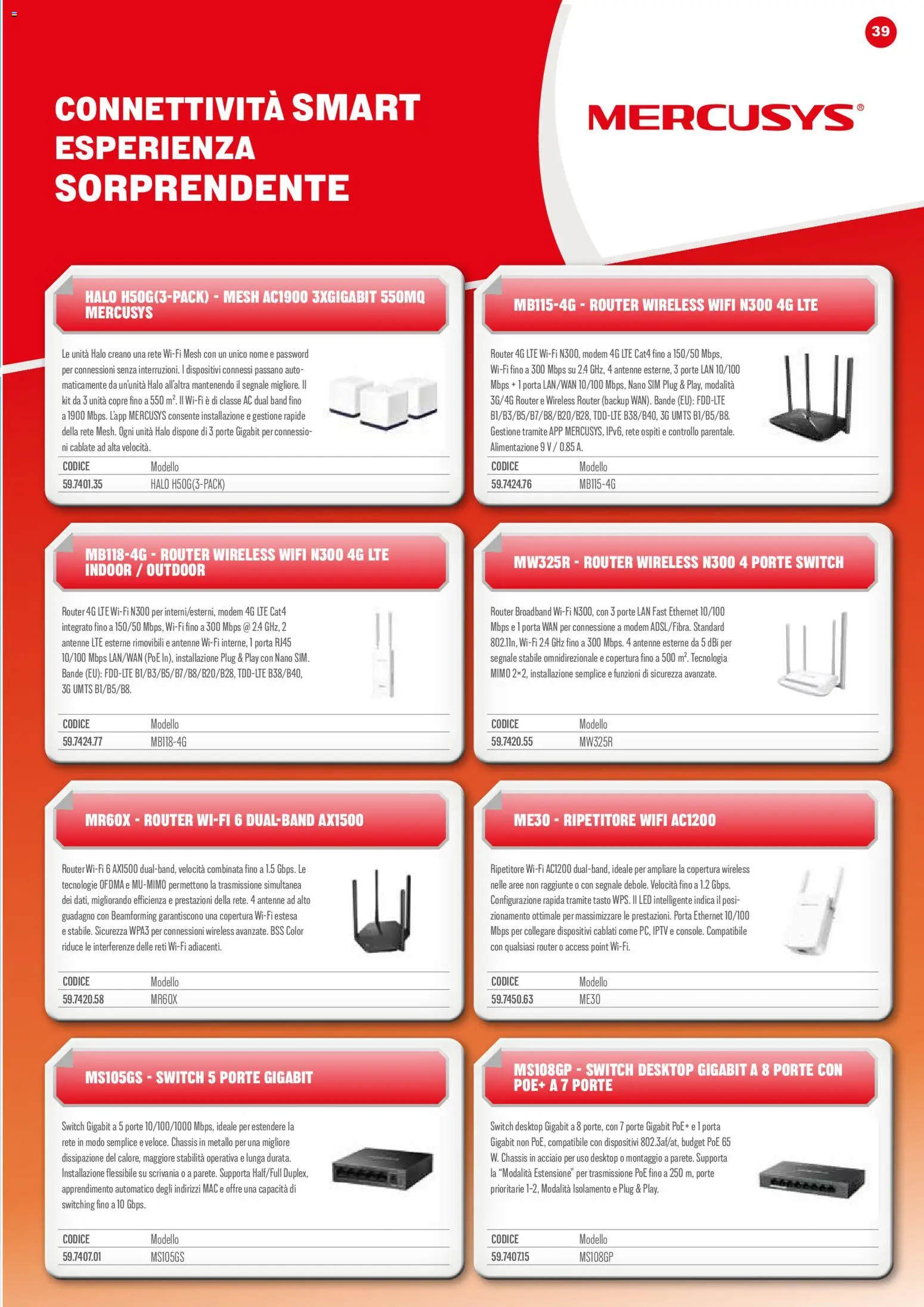 Volantino GBC del 06.02.2026 | Pagina: 39 | Prodotti: Router, Scrivania