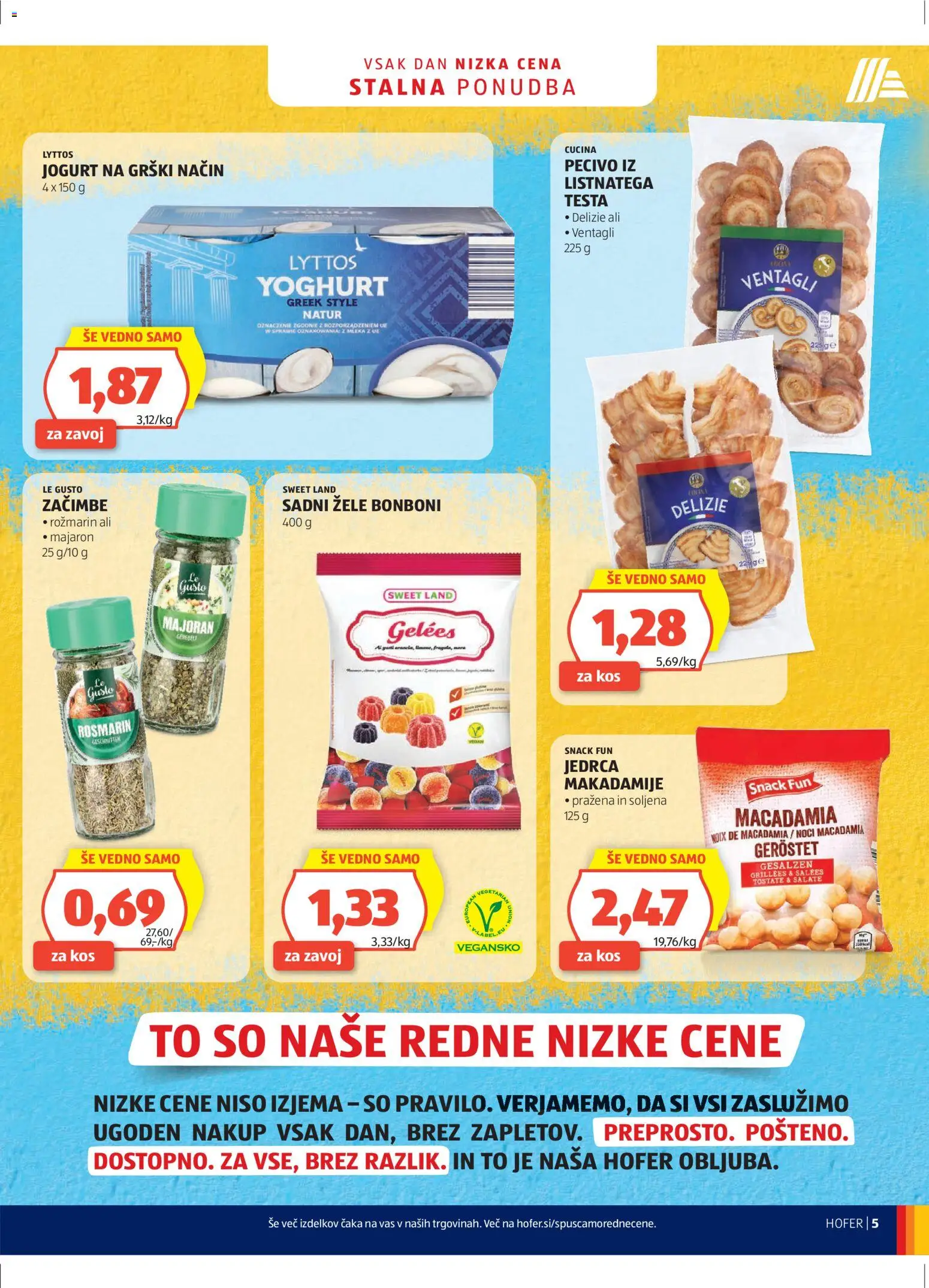 Hofer SI katalog | vrijedi od 15.04.2026 | Stranica: 5 | Proizvodi: Jogurt, Pecivo