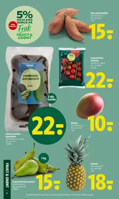 Ananas, Udenlandsk, kl. I. Stk.-pris 18,00. 1 stk. gyldig fra 09.04.2026 | Side: 8 | Produkter: Mango, Tomater, Ananas, Pærer