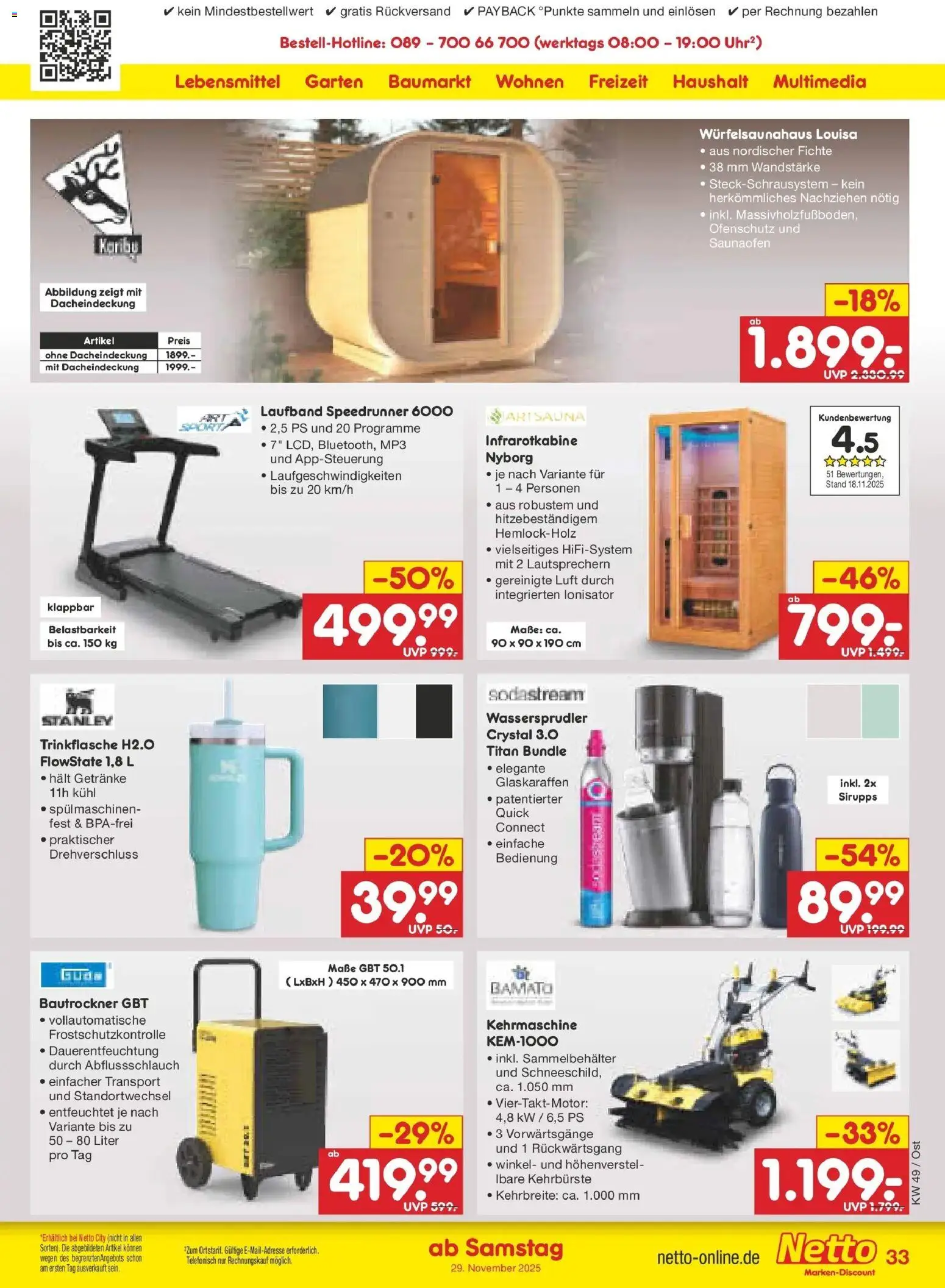Netto Marken-Discount prospekt Dresden-Seidnitz	 – gültig ab 01.12.2025 | Seite: 35 | Produkte: Laufband, Sodastream, MP3
