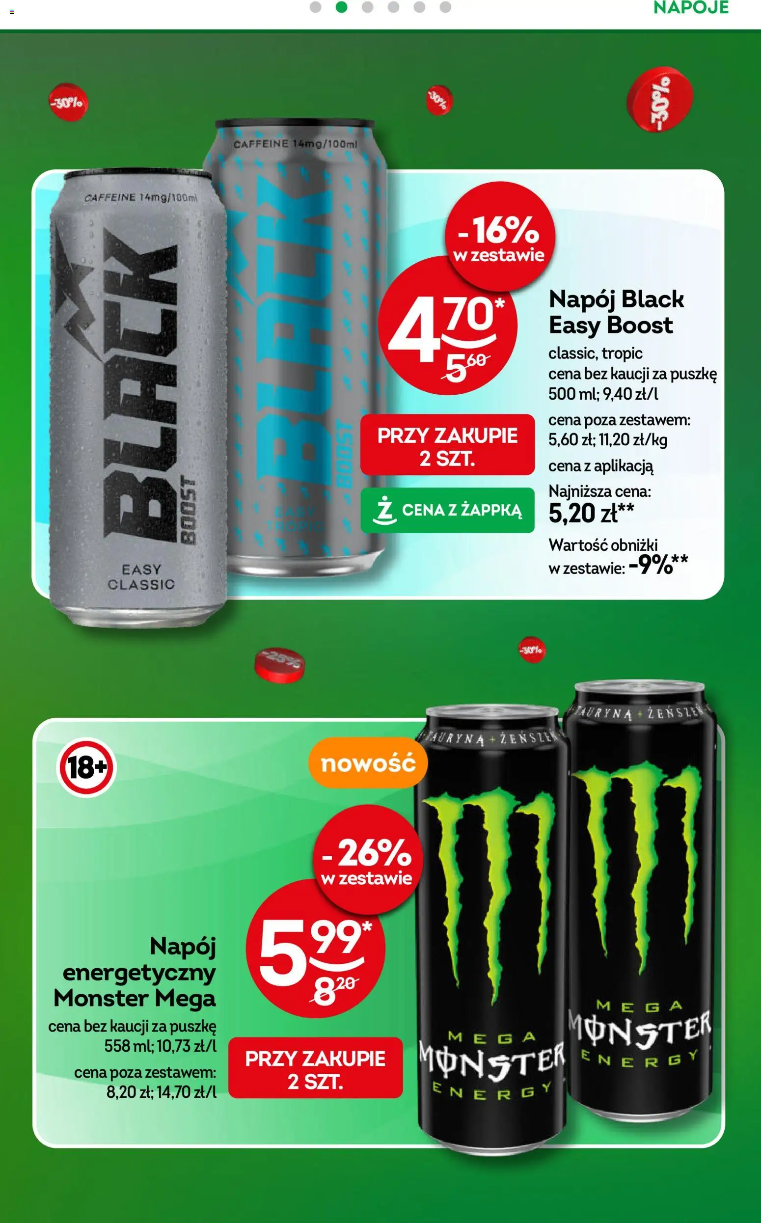 Żabka gazetka od 22.04.2026 | Strona: 21 | Produkty: Napoje