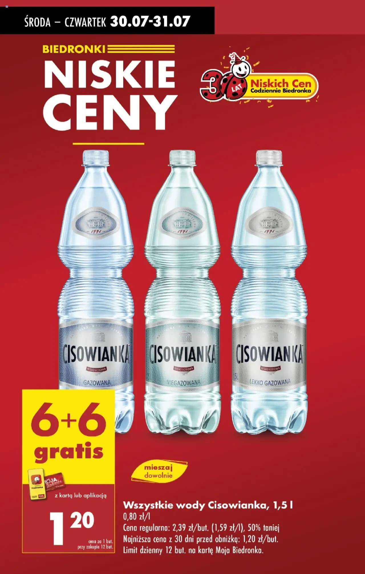 Biedronka gazetka - Oferta W tym tygodniu od 31.07.2025 | Strona: 18 | Produkty: Karta, Woda