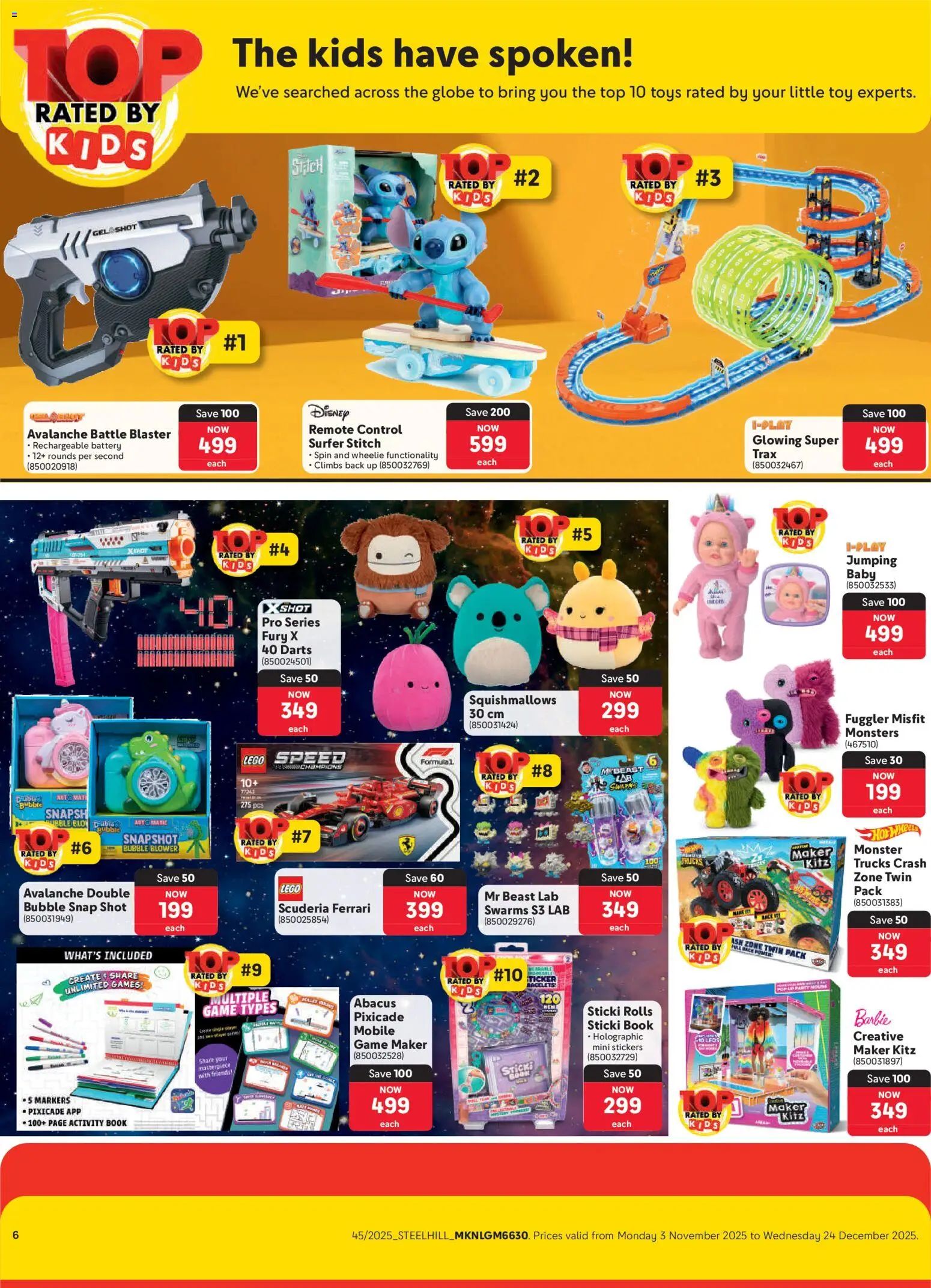 New Makro catalogue – valid from 03.11.2025 | Page: 6 | Products: Games, Globe, Toys, Agua mineral