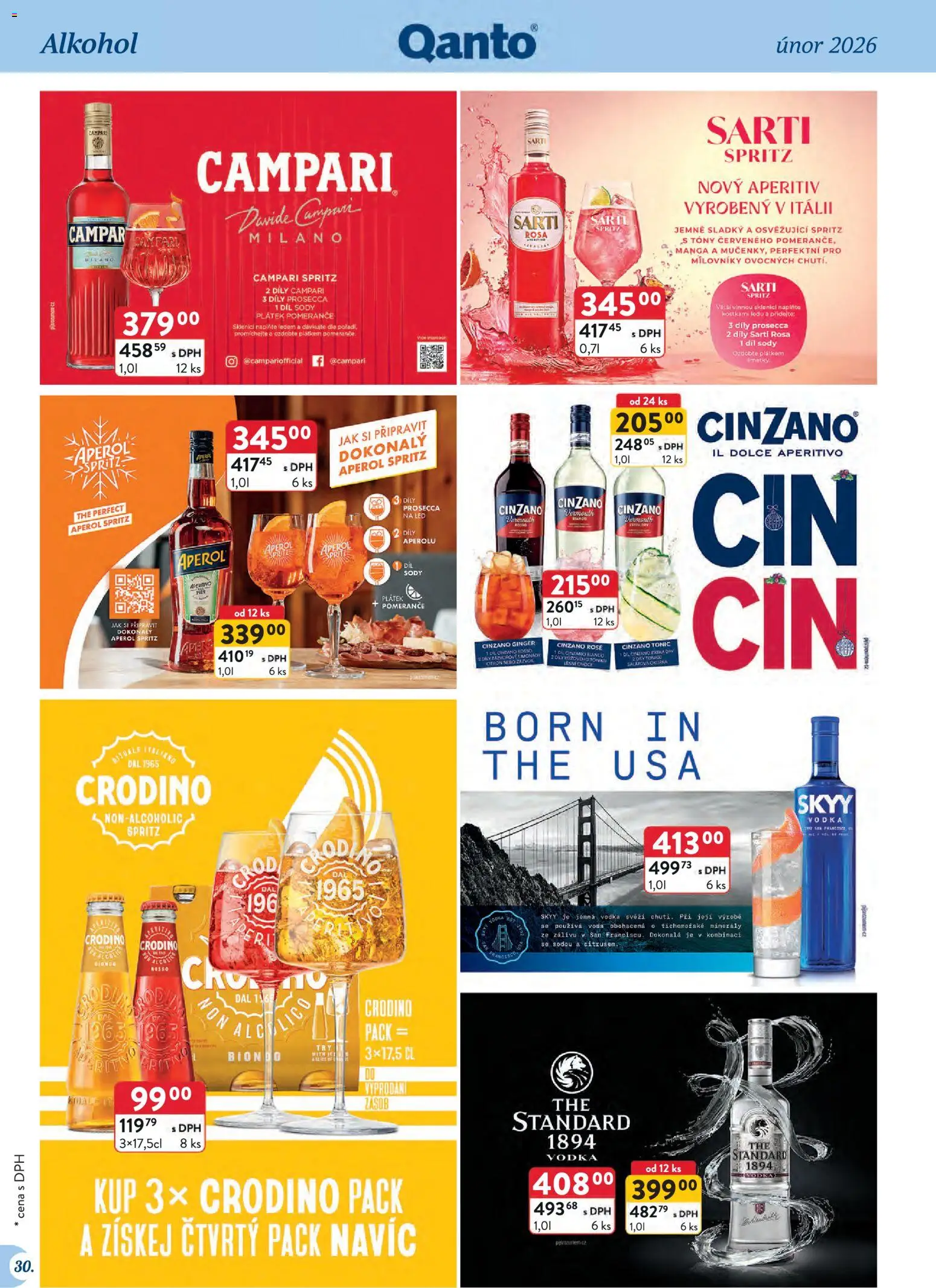 Astur & Qanto leták - Velkoobchod 02/2026 od 01.02.2026 | Strana: 30 | Produkty: Crodino, Pomeranče, Campari, Spritz