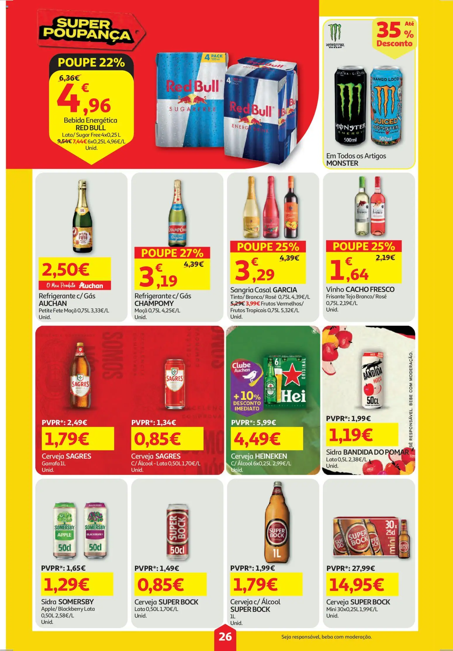 Auchan folheto │ válido de 25.12.2025 | Página: 26 | Produtos: Maça, Vinho, Cerveja, Bebida
