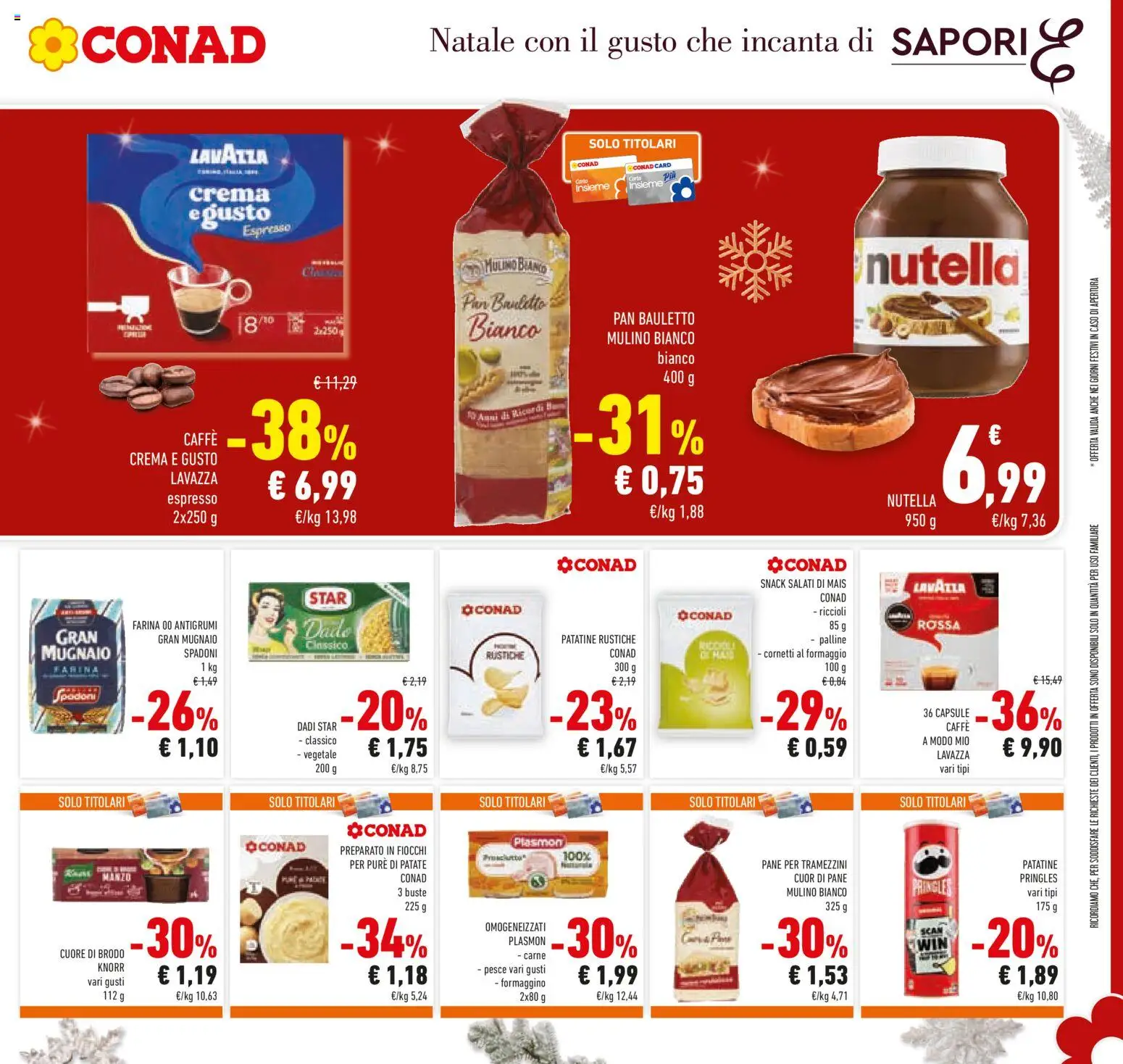 Volantino Conad del 15.12.2025 | Pagina: 37 | Prodotti: Patate, Formaggio, Farina, Nutella