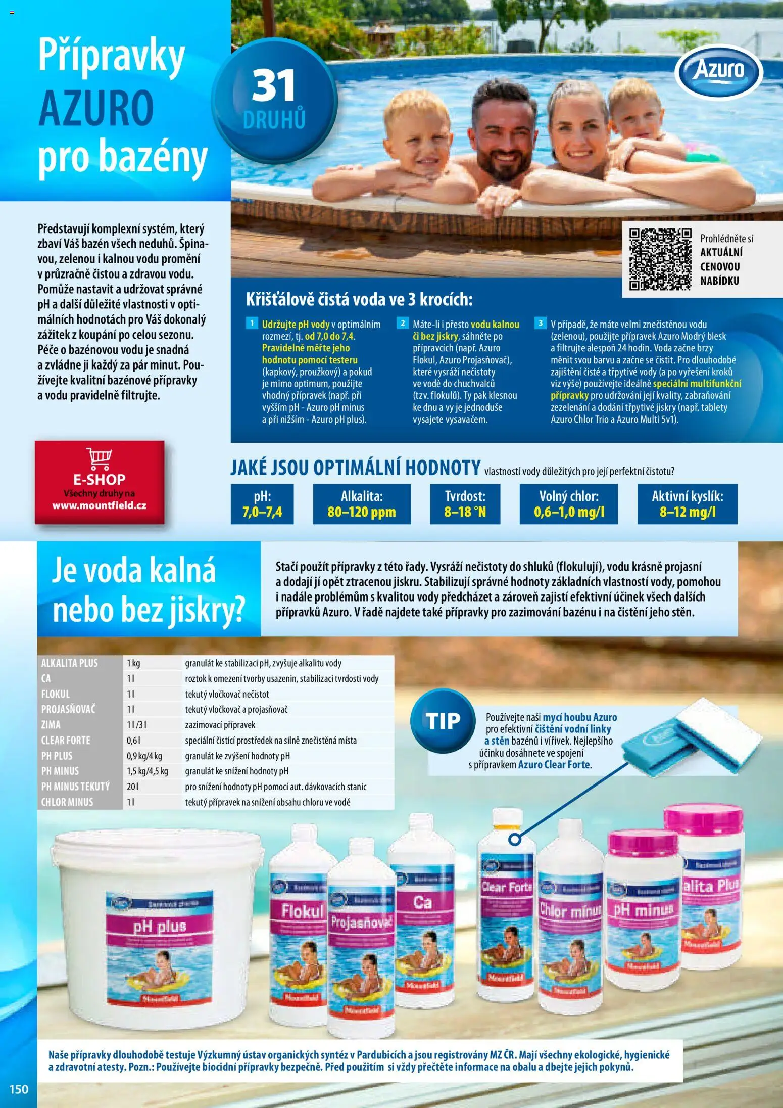 Mountfield katalog od 02.04.2026 | Strana: 150 | Produkty: Bazény, Čistící prostředek, Voda, Bazén