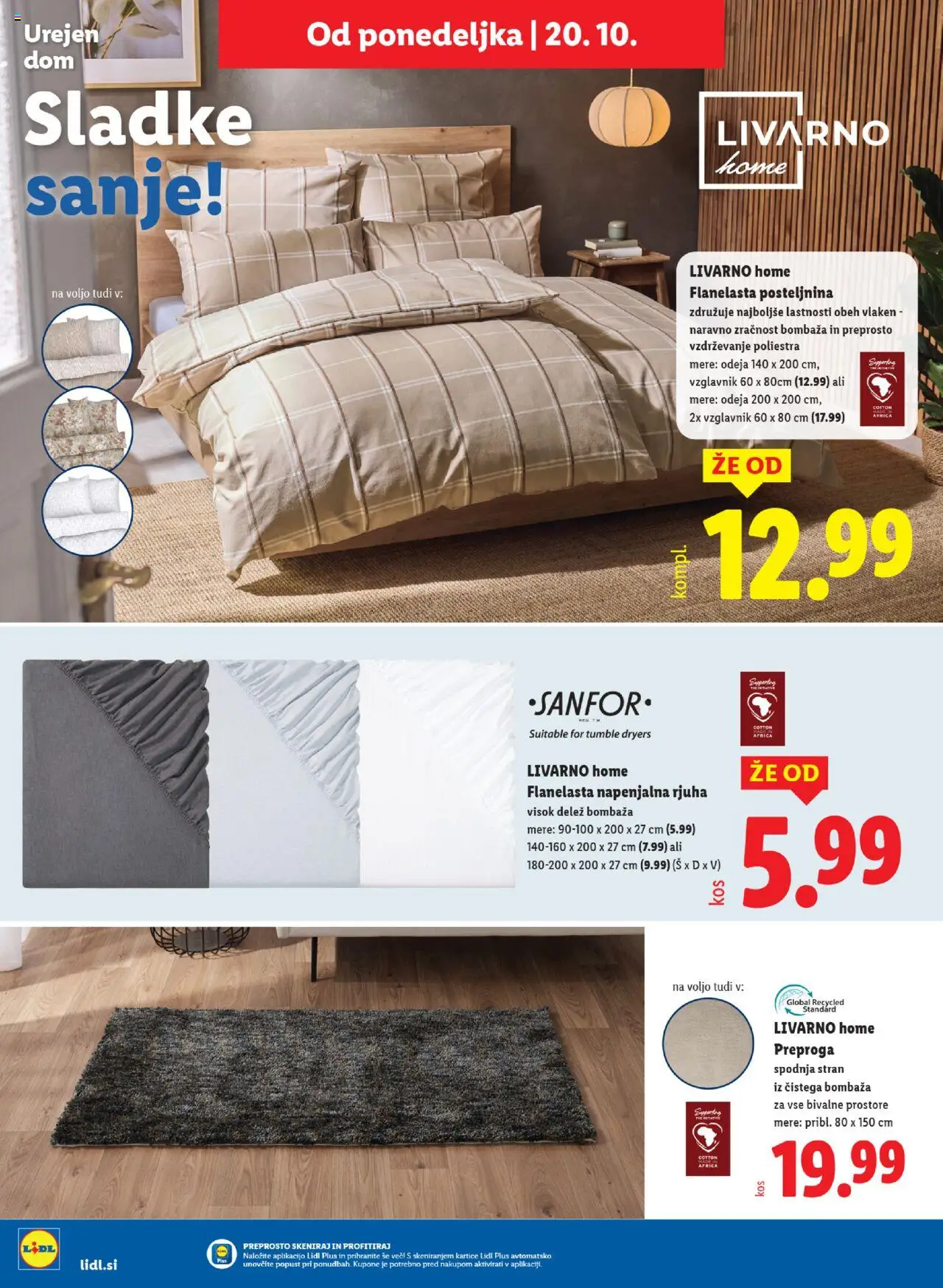 Novi Lidl katalog ponudbe – veljaven od 16.10.2025 | Stran: 42 | Izdelki: Vzglavnik, Odeja, Posteljnina, Rjuha