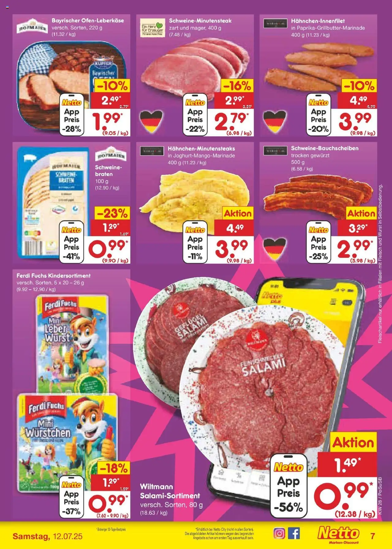 Netto Marken-Discount prospekt Regensburg	 - gültig ab dem 06.07.2025 | Seite: 9 | Produkte: Wurst, Salami, Fleisch