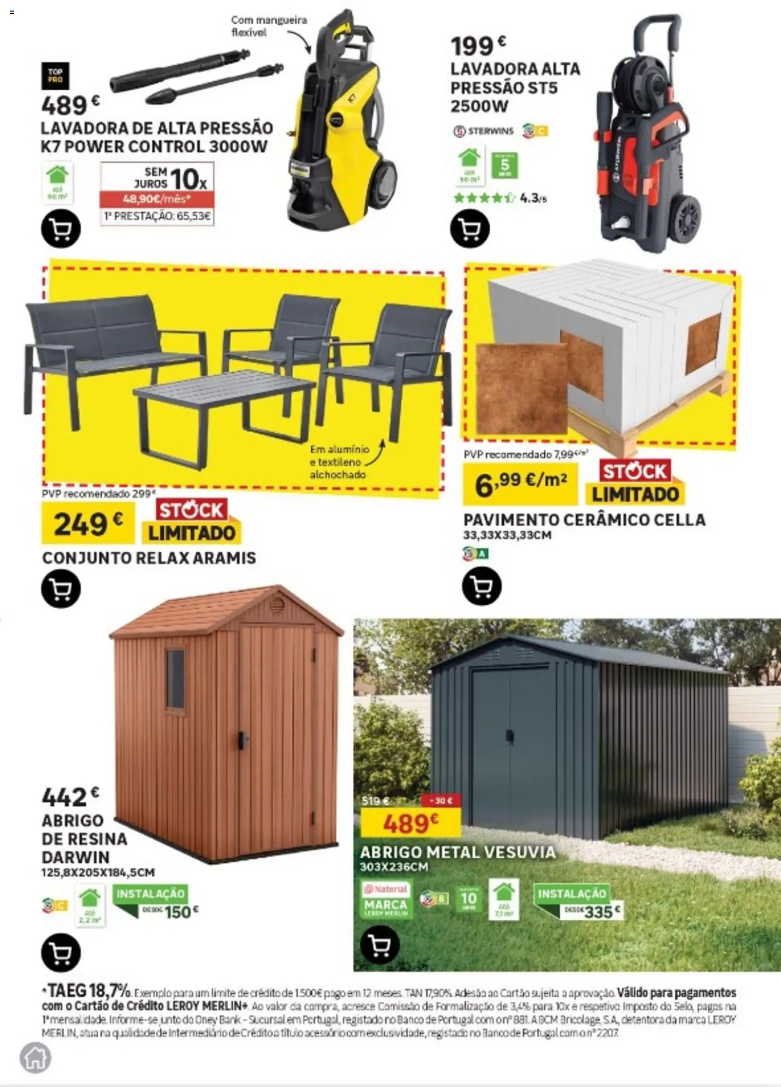 Leroy Merlin Portugal Continental │ válido de 13.11.2025 | Página: 17 | Produtos: Pavimento cerâmico, Banco, Mangueira