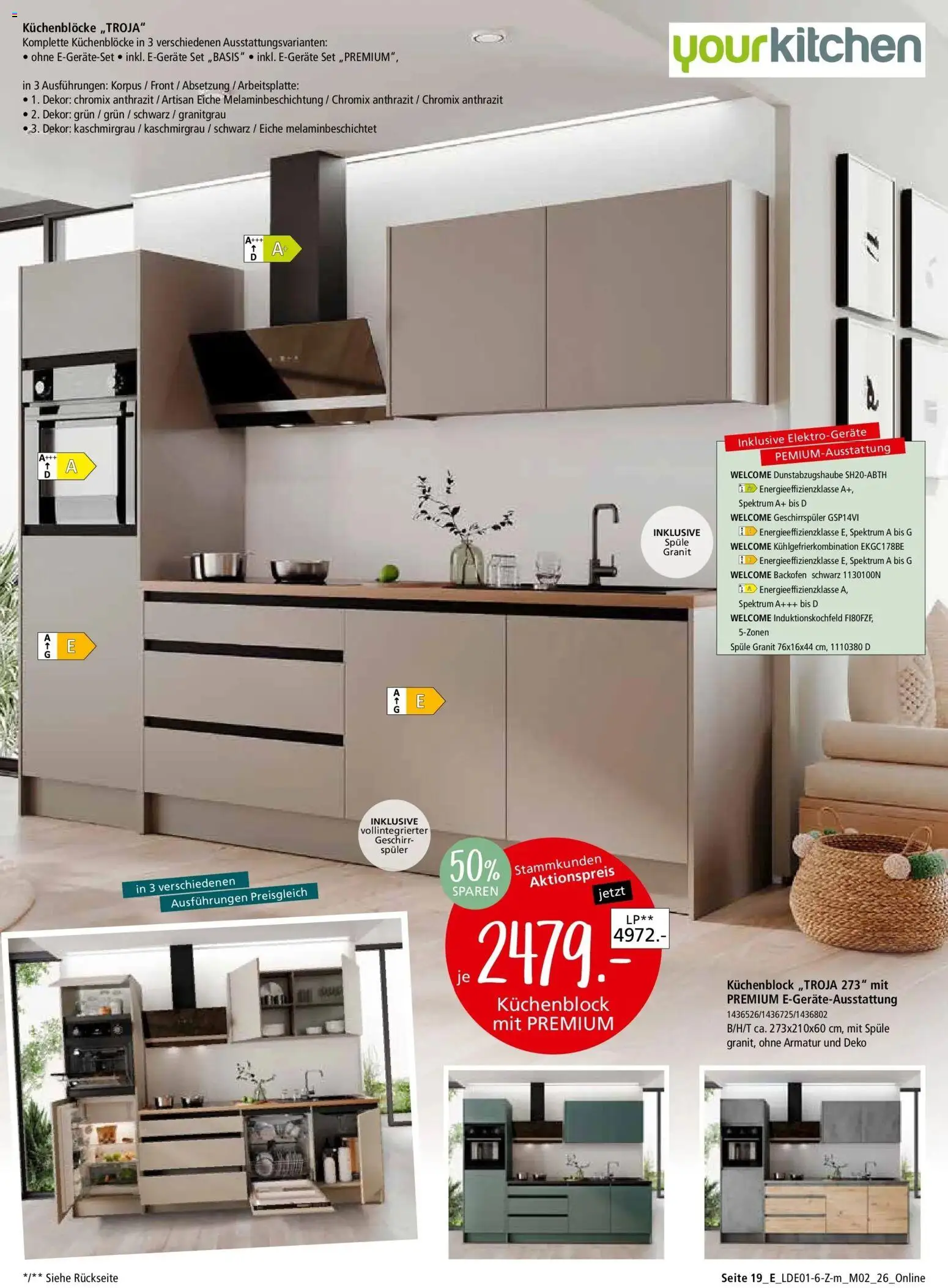 Zurbrüggen - Zurbrüggen: Unschlagbar günstig – gültig ab 09.01.2026 | Seite: 47 | Produkte: Geschirrspüler, Küchenblock, Backofen, Kühlgefrierkombination