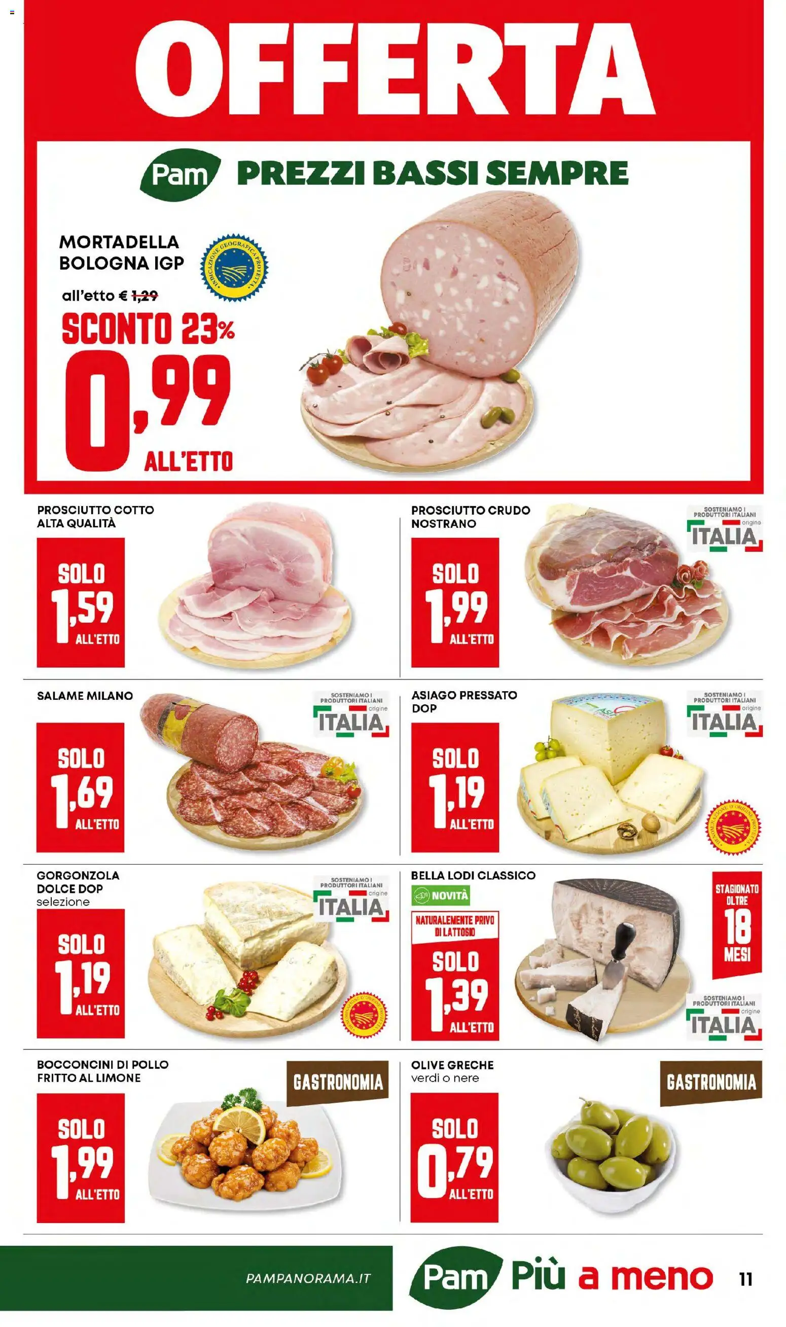 Volantino Panorama del 02.01.2026 | Pagina: 11 | Prodotti: Prosciutto Crudo, Prosciutto Cotto, Pollo, Limone