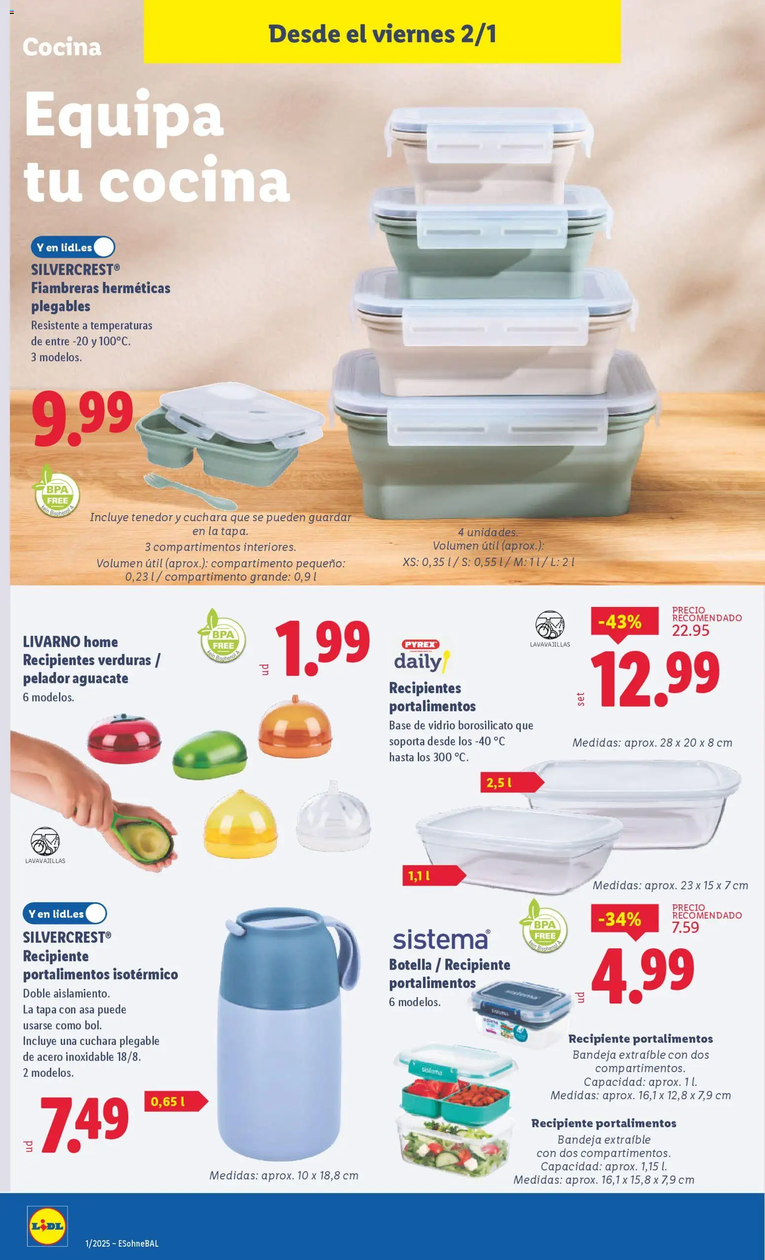 Lidl folleto de bazar │ válido desde el 29.12.2025 | Página: 16 | Productos: Cocina, Lavavajillas, Bandeja
