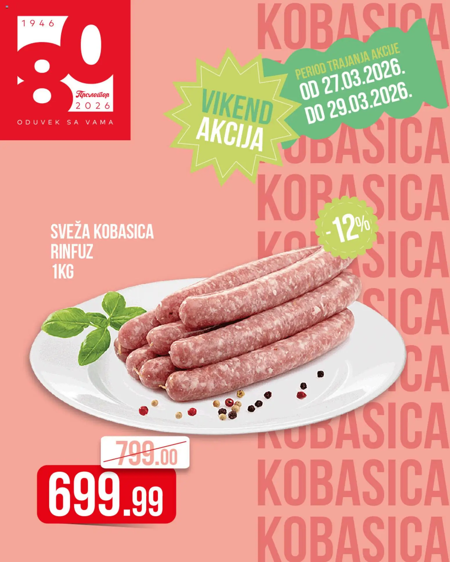 Metalac Proleter katalog - važi od 27.03.2026 | Strana: 2 | Proizvode: Kobasica