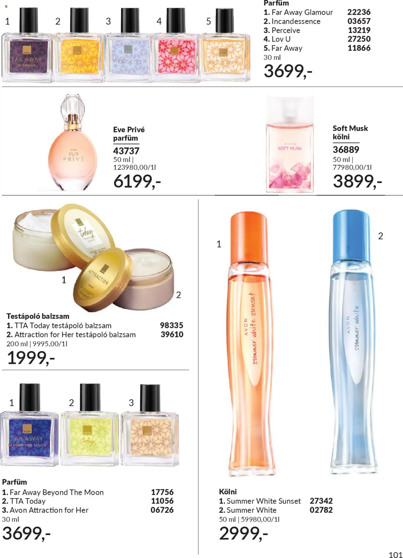 Avon akciós ujság - amely érvényes a következő dátumtól: 01.03.2026 | Oldal: 107 | Termékek: Kölni, Parfüm, Testápoló