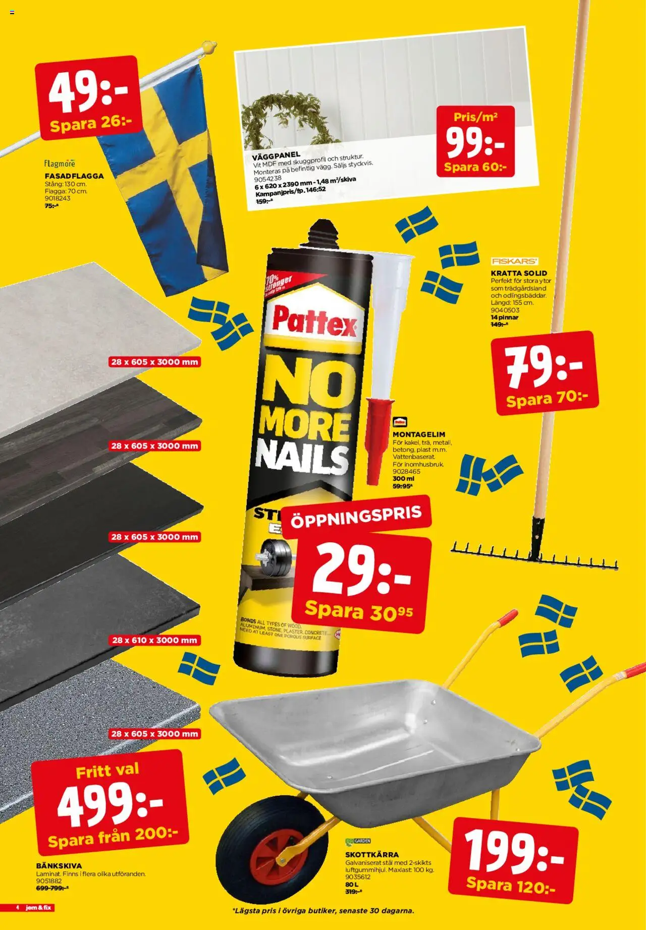 Jem & Fix reklamblad aktuell från 09.09.2025 | Sida: 4 | Produkter: Skottkärra