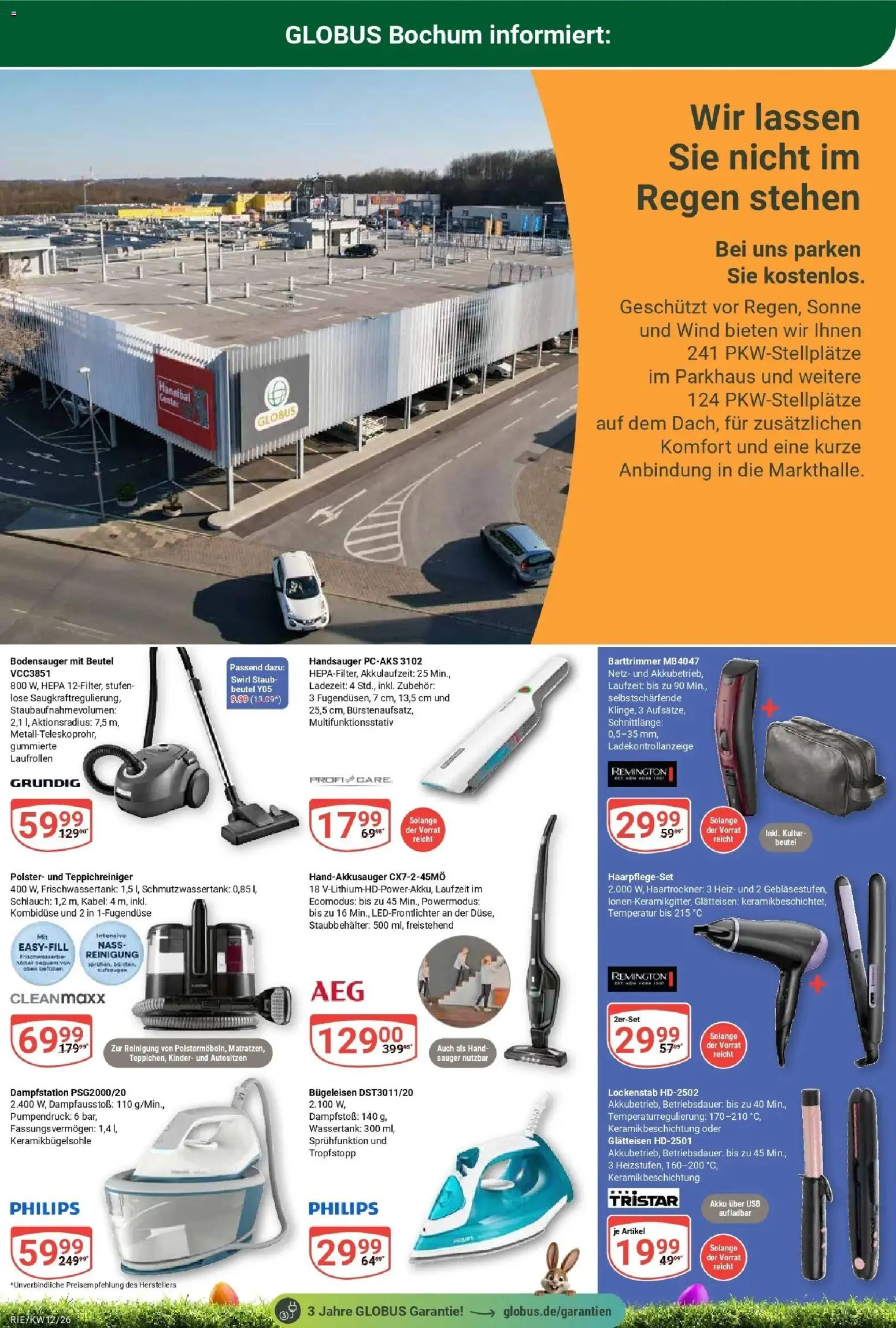 Globus prospekt Bochum-Riemke	 – gültig ab 15.03.2026 | Seite: 28 | Produkte: Philips, USB, Bügeleisen, Lockenstab