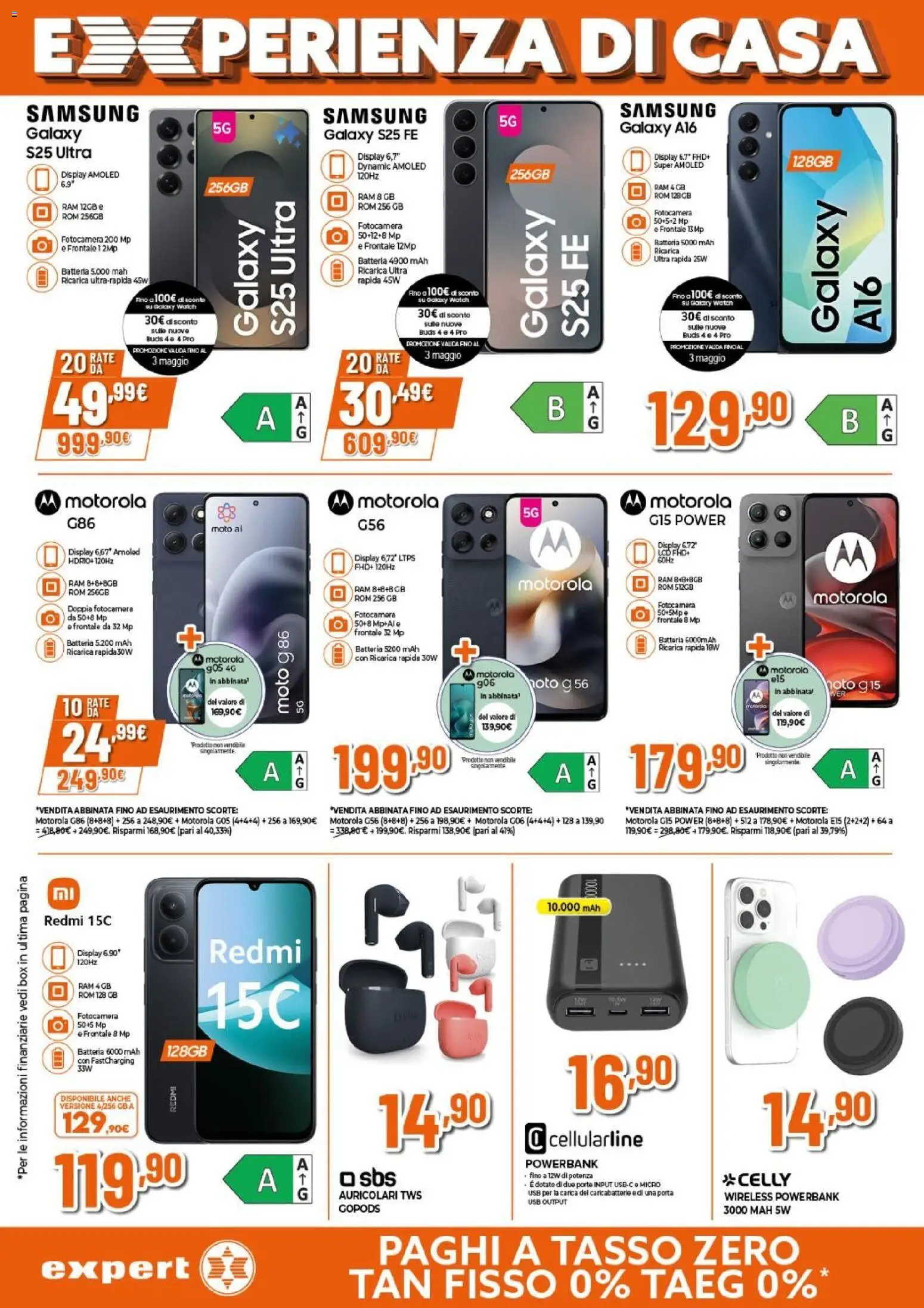 Volantino Expert del 09.04.2026 | Pagina: 4 | Prodotti: Samsung Galaxy, Fotocamera, Batteria, Caricabatterie