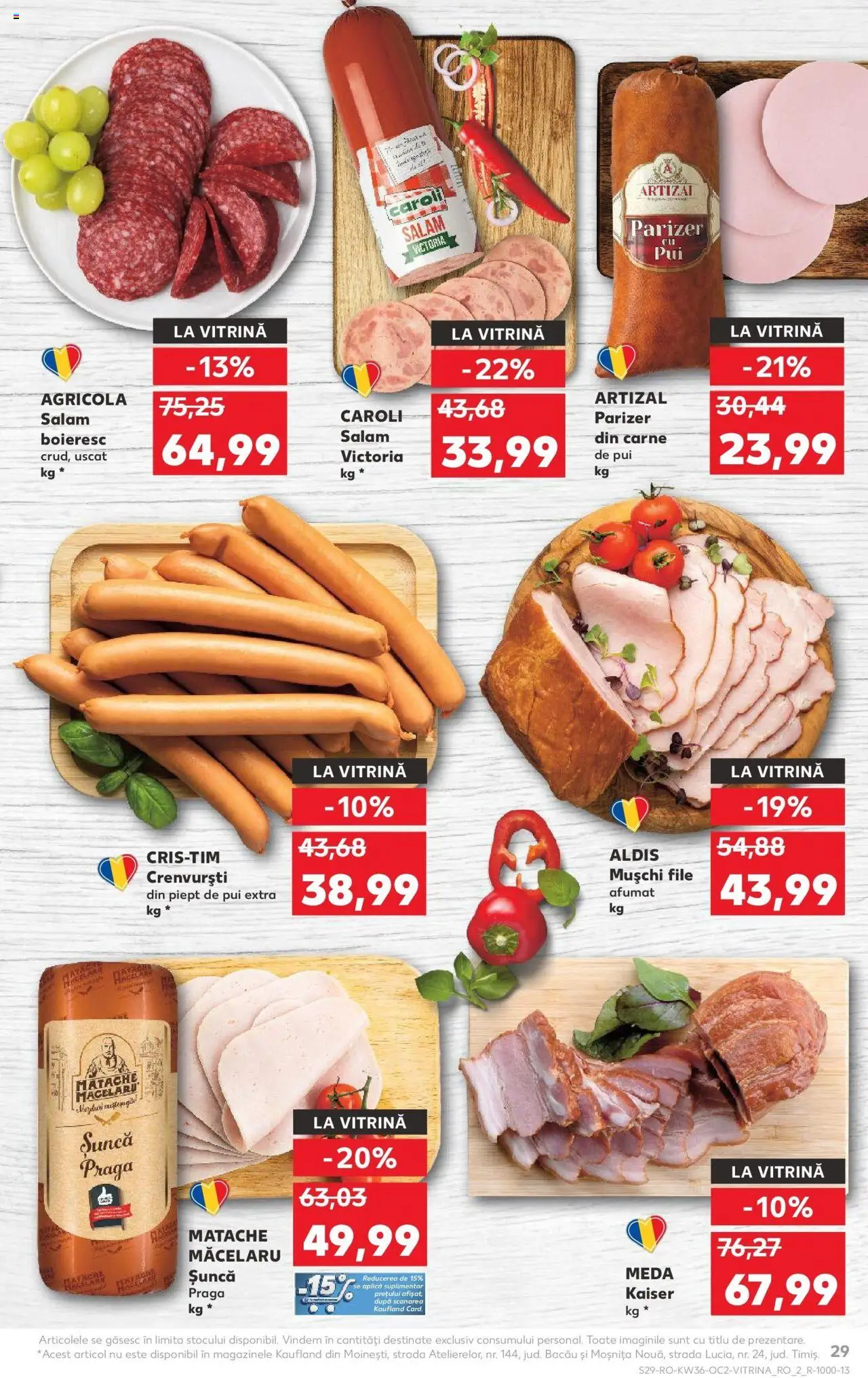 Noul catalog Kaufland – valabil de la 03.09.2025 | Pagină: 29 | Produse: Hacıyatmaz Kedi Oyuncağı, Crenvurști, Șuncă, Parizer