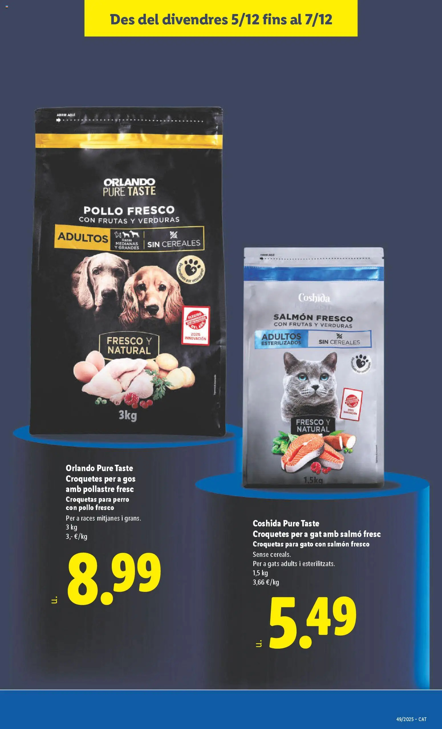 Lidl folleto de bazar │ válido desde el 01.12.2025 | Página: 25 | Productos: Cereales, Croquetas