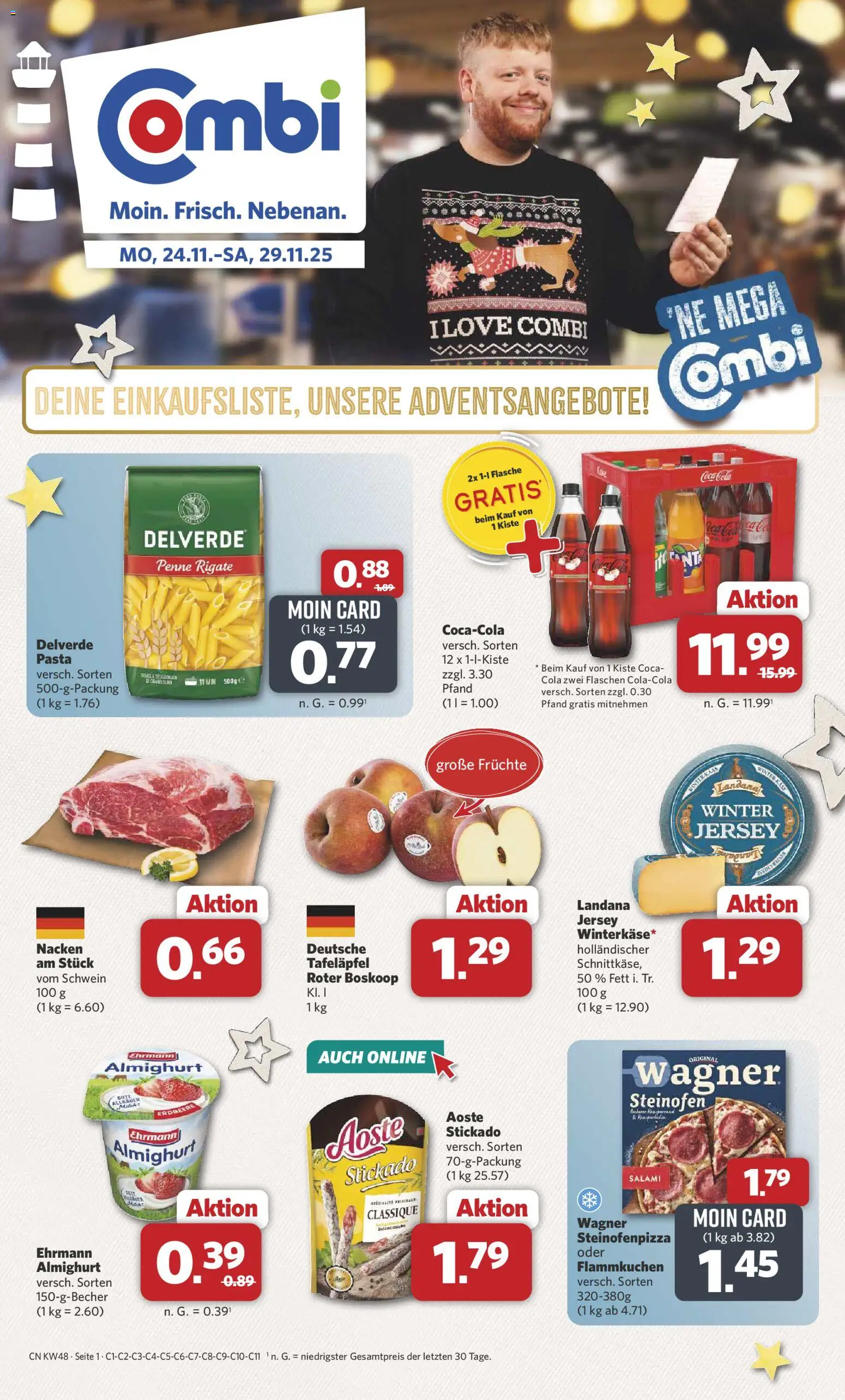 Combi - Black Friday – gültig ab 24.11.2025 | Seite: 1 | Produkte: Coca cola, Cola, Pasta, Salami