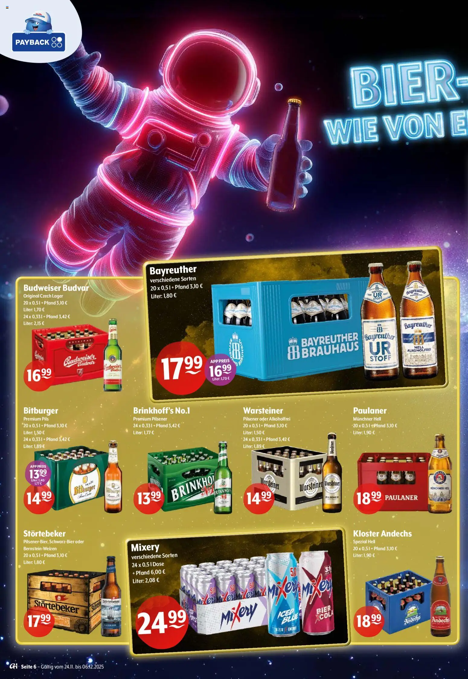 Getränke Hoffmann - Hamburg – gültig ab 24.11.2025 | Seite: 6 | Produkte: Cola, Bier, Pils, Paulaner