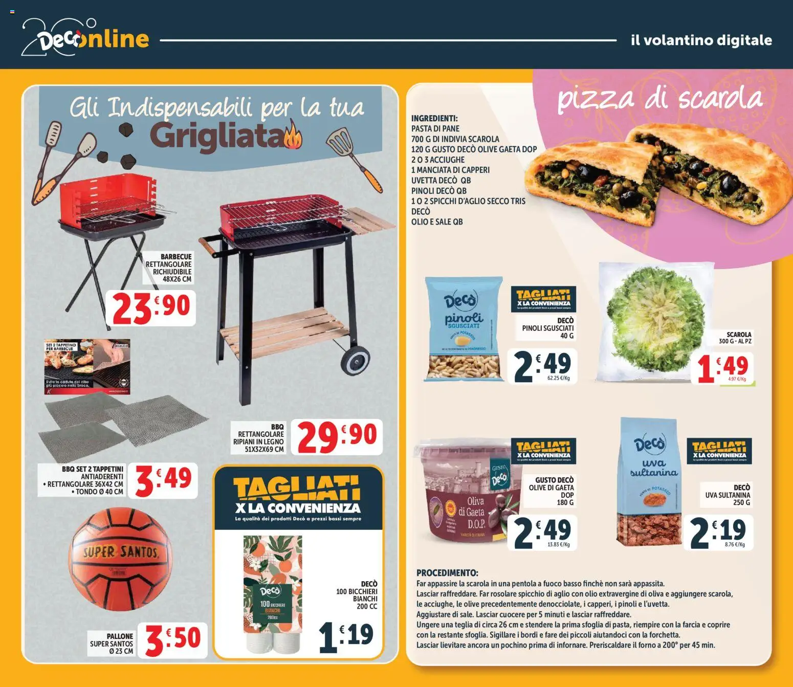 Volantino Decò del 27.03.2026 | Pagina: 31 | Prodotti: Pane, Pizza, Uva, Il forno