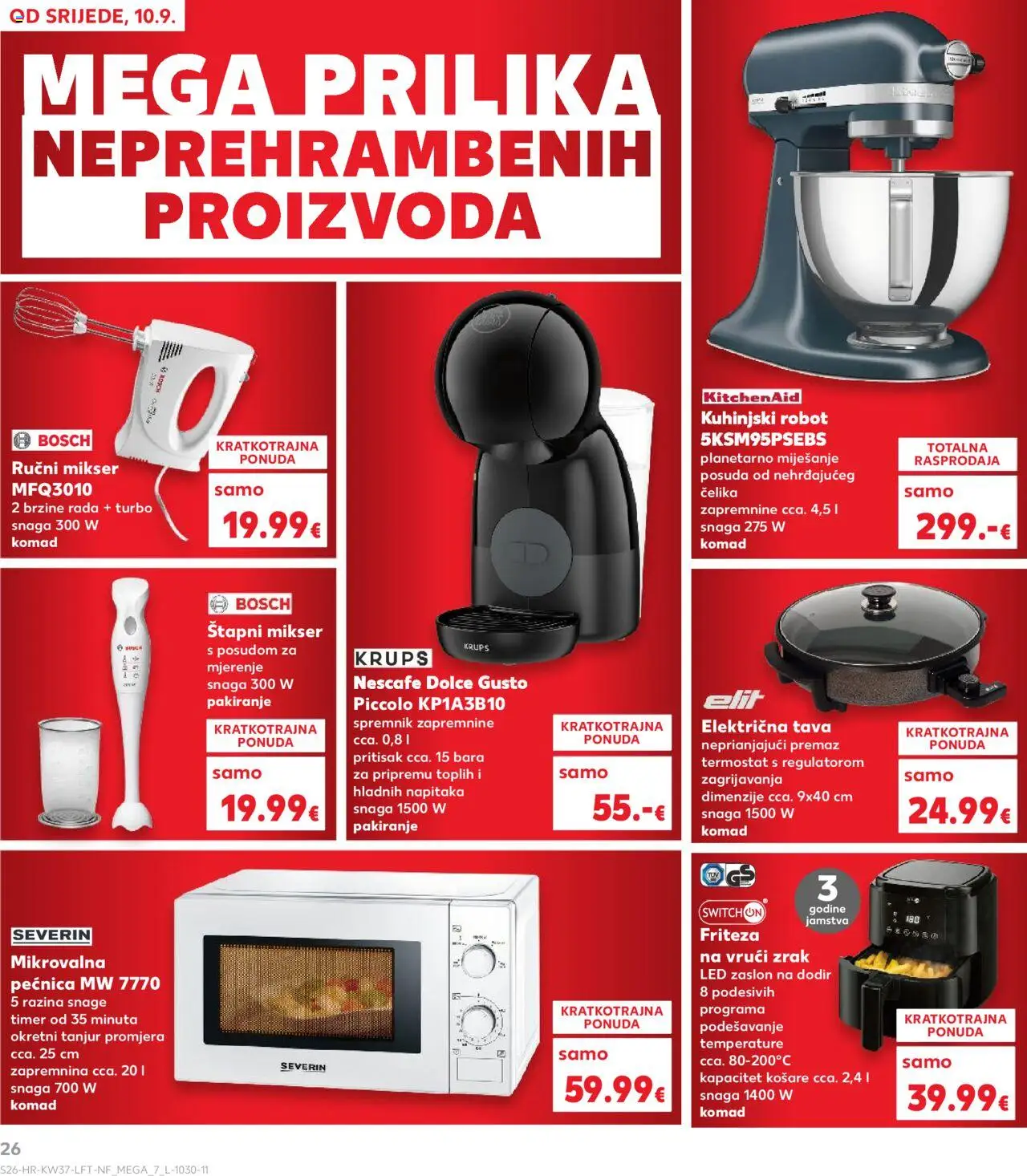 Kaufland katalog | vrijedi od 10.09.2025 | Stranica: 26 | Proizvodi: Dolce Gusto, Nescafe, Košare, Mikrovalna pećnica