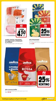 Jumbo folder week 18 - Voorbeeld van een folder van Jumbo, geldig van 29.04.2026 | Pagina: 5 | Producten: Kaas, Koffie, Lavazza, Zak