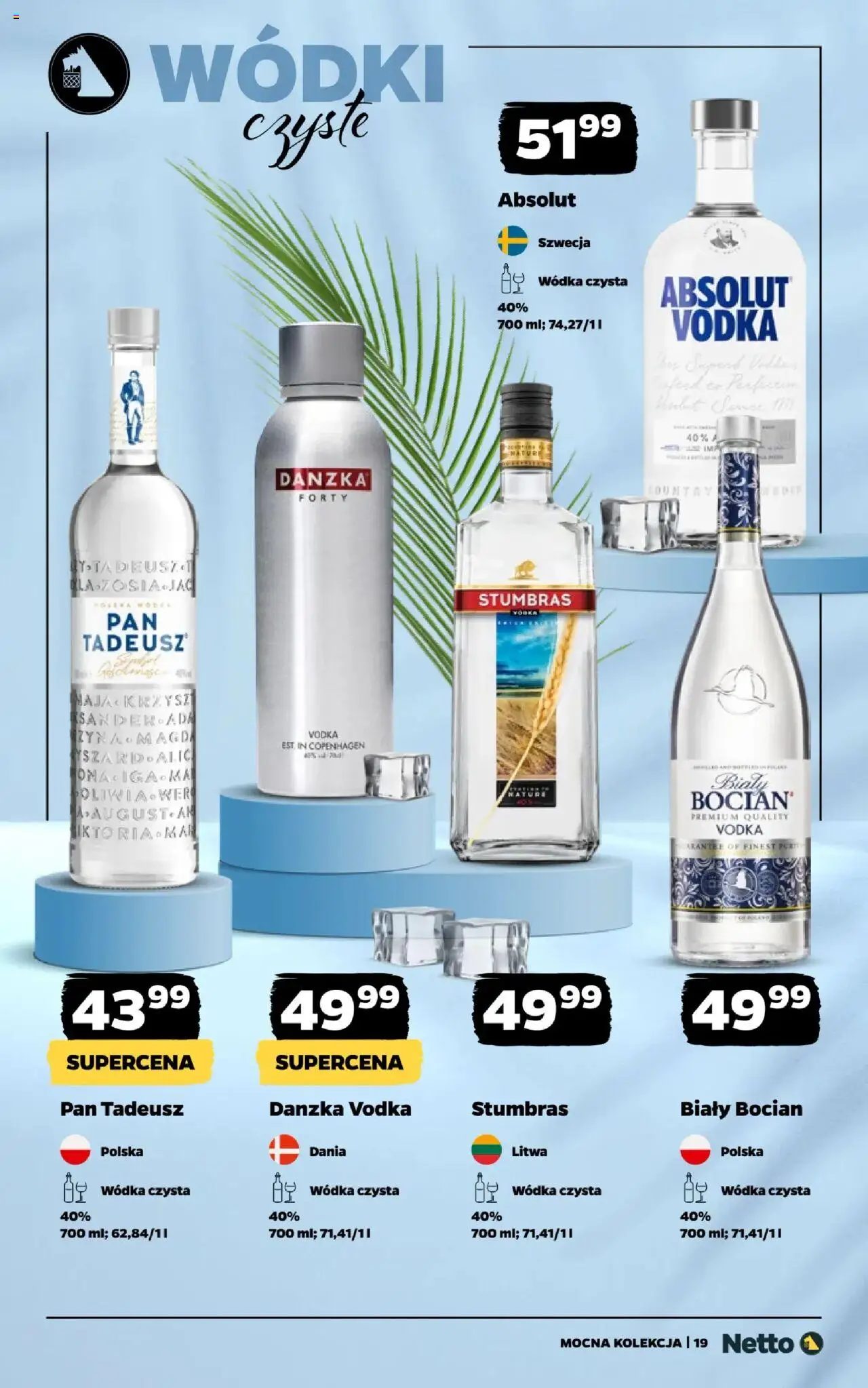 Netto gazetka - Mocna Kolekcja od 01.08.2025 | Strona: 19 | Produkty: Danzka Vodka, Vodka, Wódka