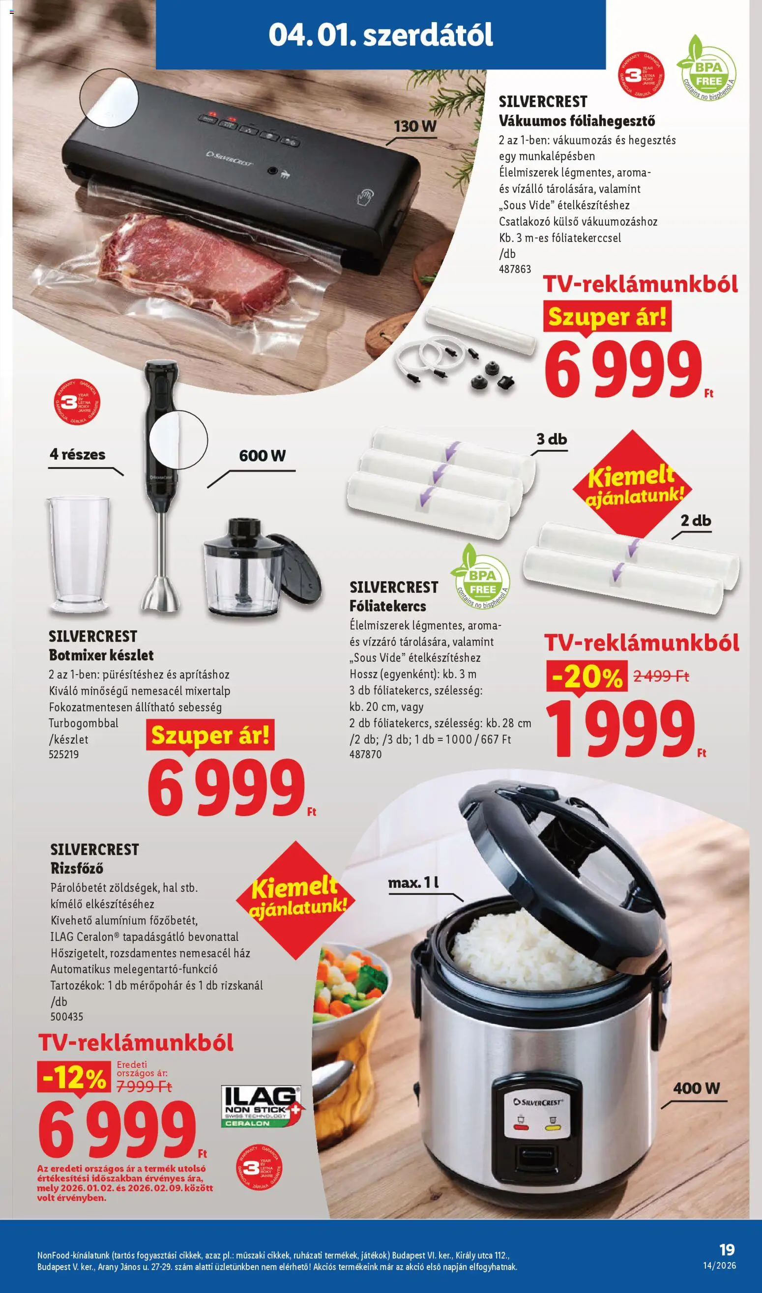 Lidl akciós ujság - amely érvényes a következő dátumtól: 01.04.2026 | Oldal: 19