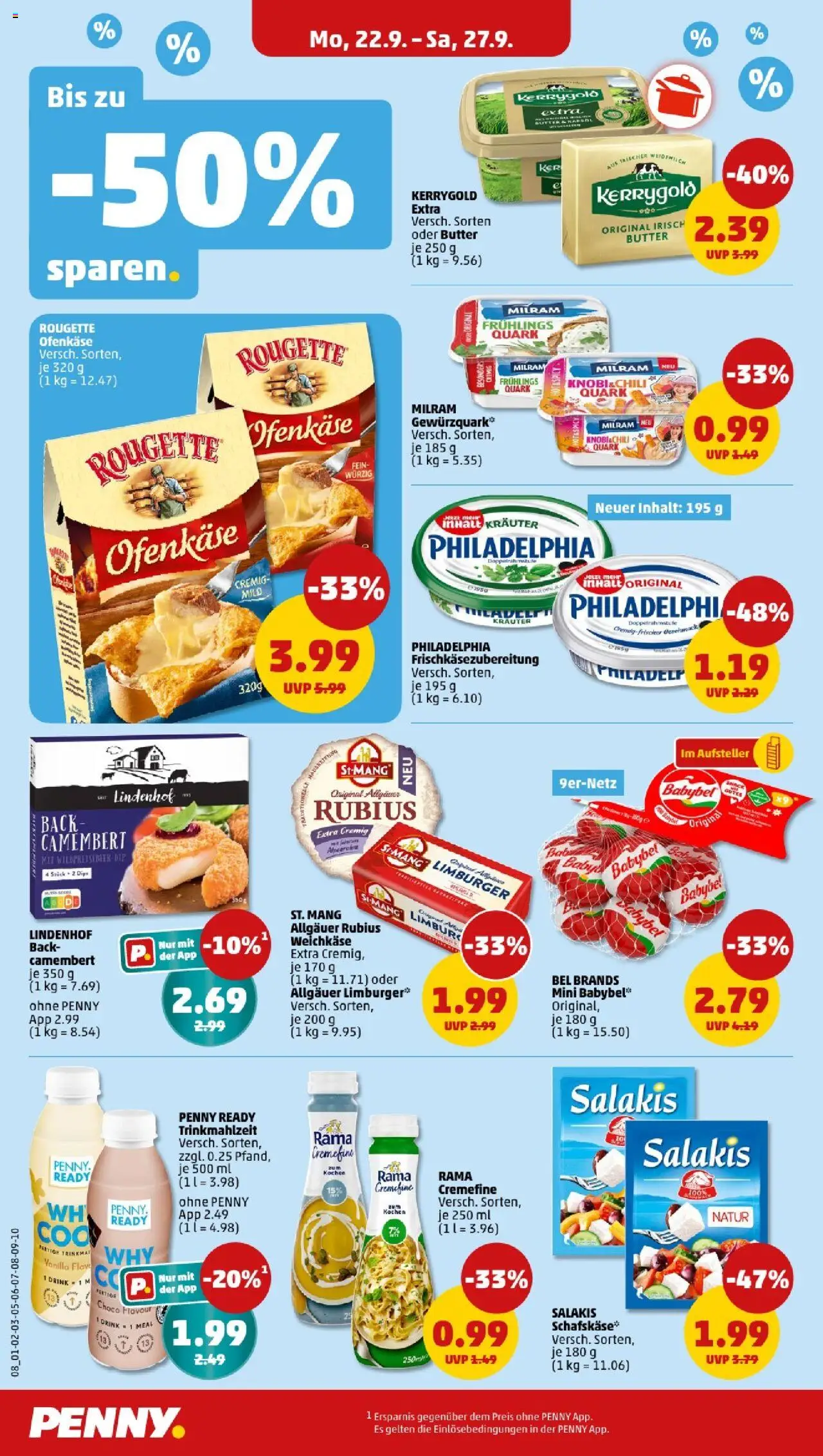 Penny - Berlin – gültig ab 22.09.2025 | Seite: 10 | Produkte: Rama, Butter, Rapsöl, Philadelphia