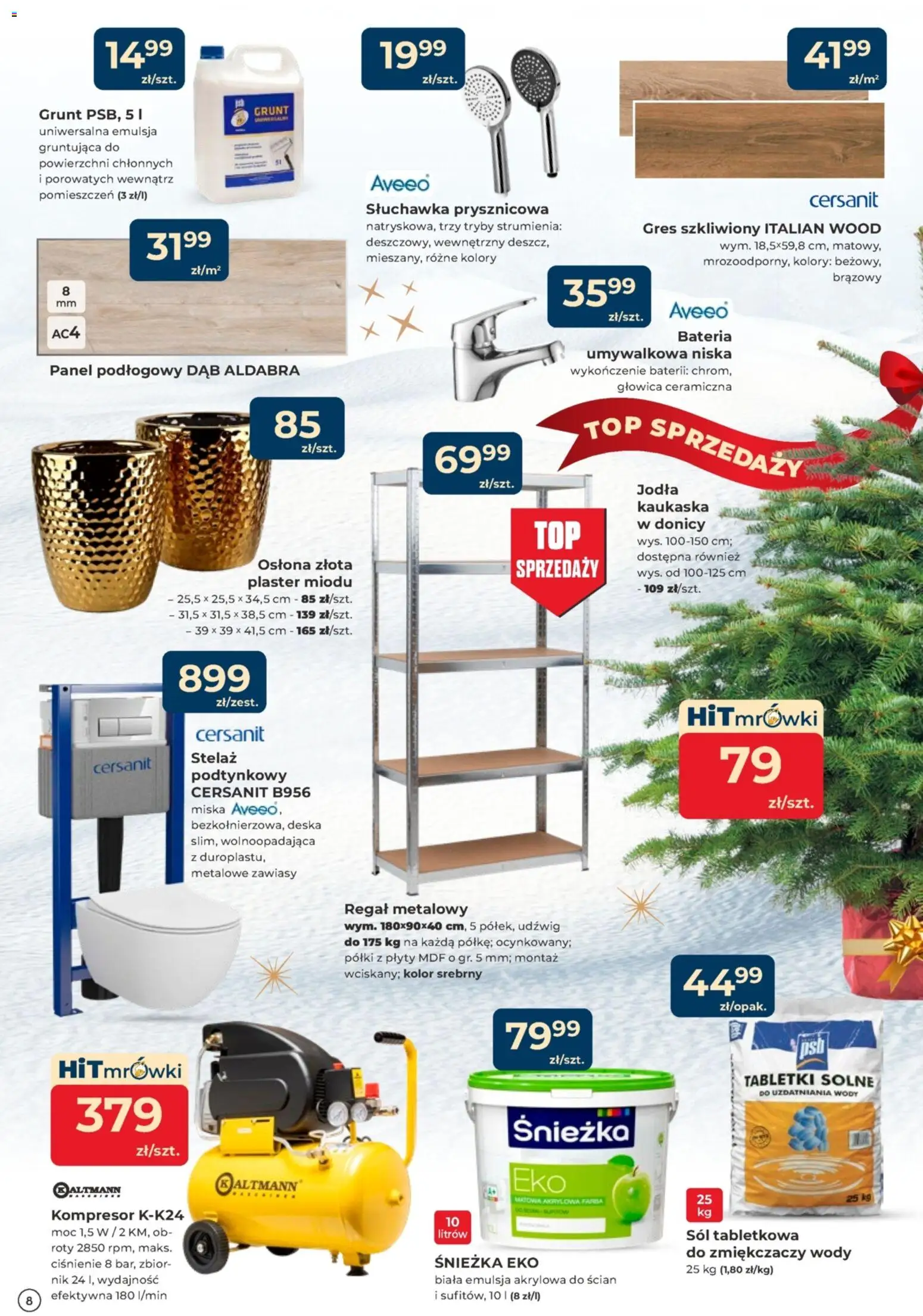 Mrówka Gazetka od 05.12.2025 | Strona: 11 | Produkty: Jodła kaukaska, Plyty, Bateria, Sól