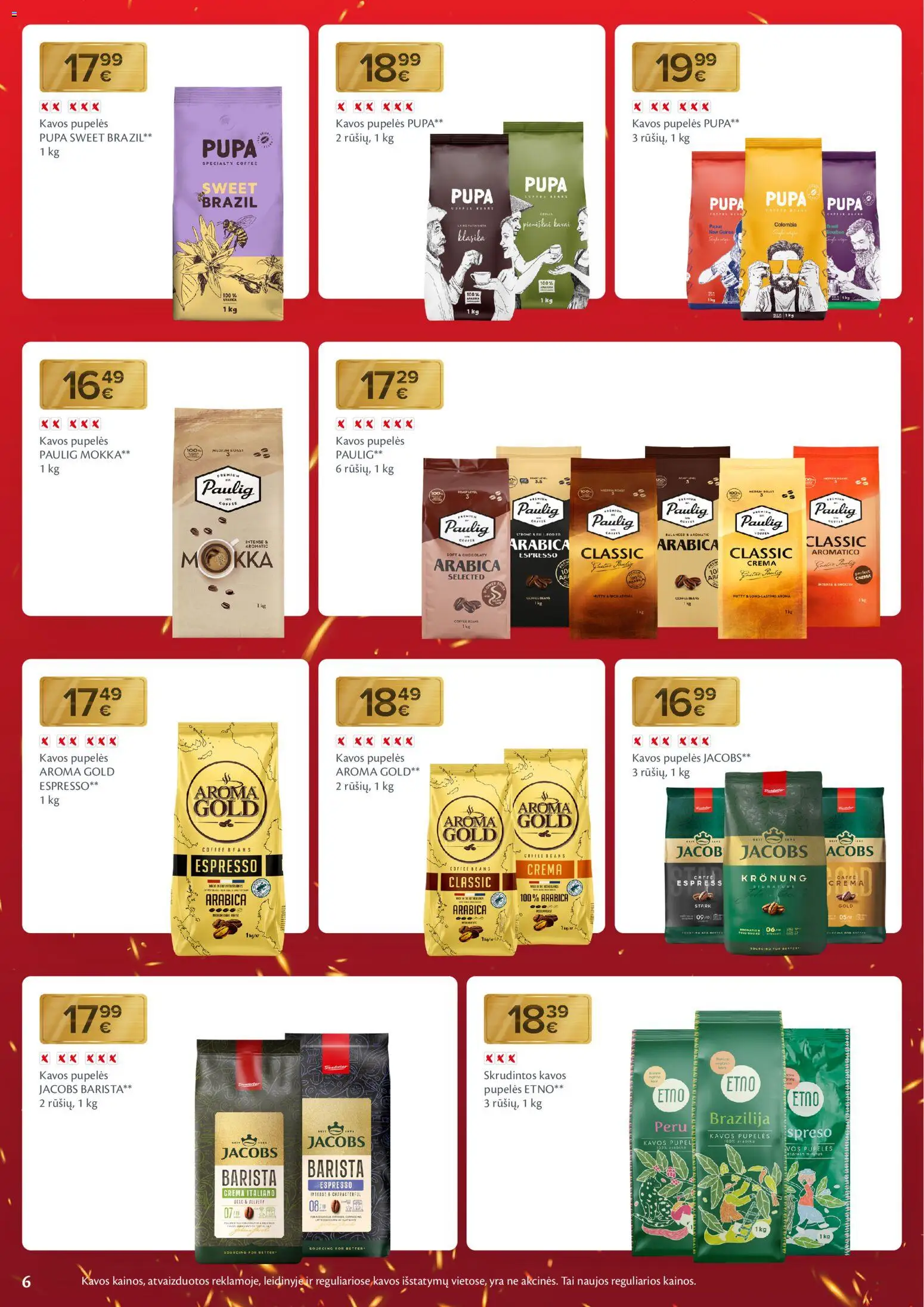 MAXIMA akcijos nuo 06.01.2026 | Puslapis: 6 | Prekių: Pupelės, Kavos pupelės