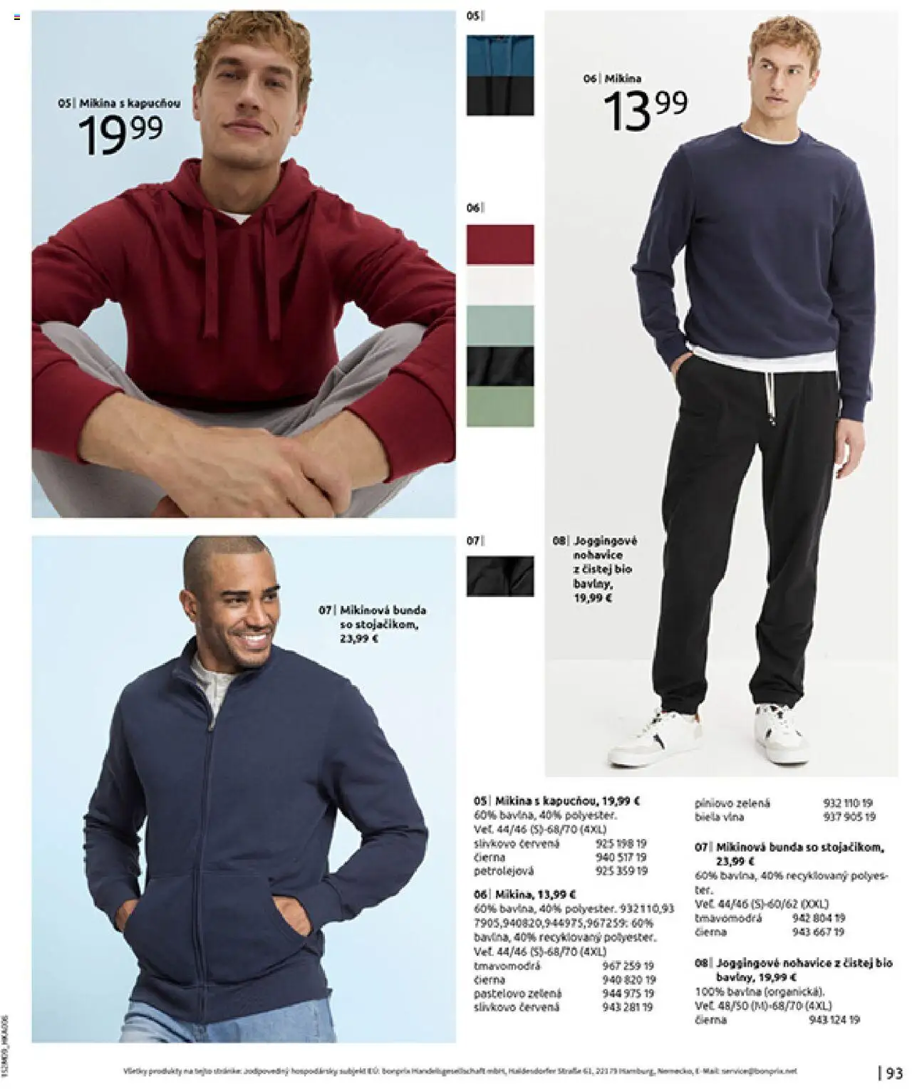 Nové Bonprix akcie – leták je platný od 14.10.2025 | Strana: 95 | Produkty: Mikina, Bunda, Nohavice