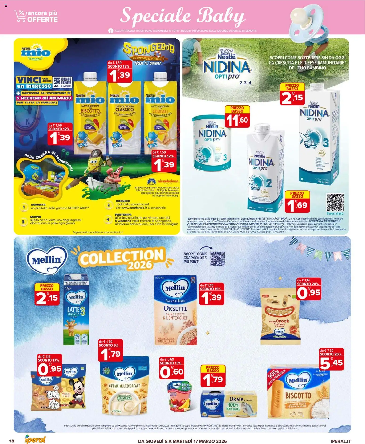 Volantino Iperal del 05.03.2026 | Pagina: 18 | Prodotti: Crema, Lenticchie, Orata, Latte