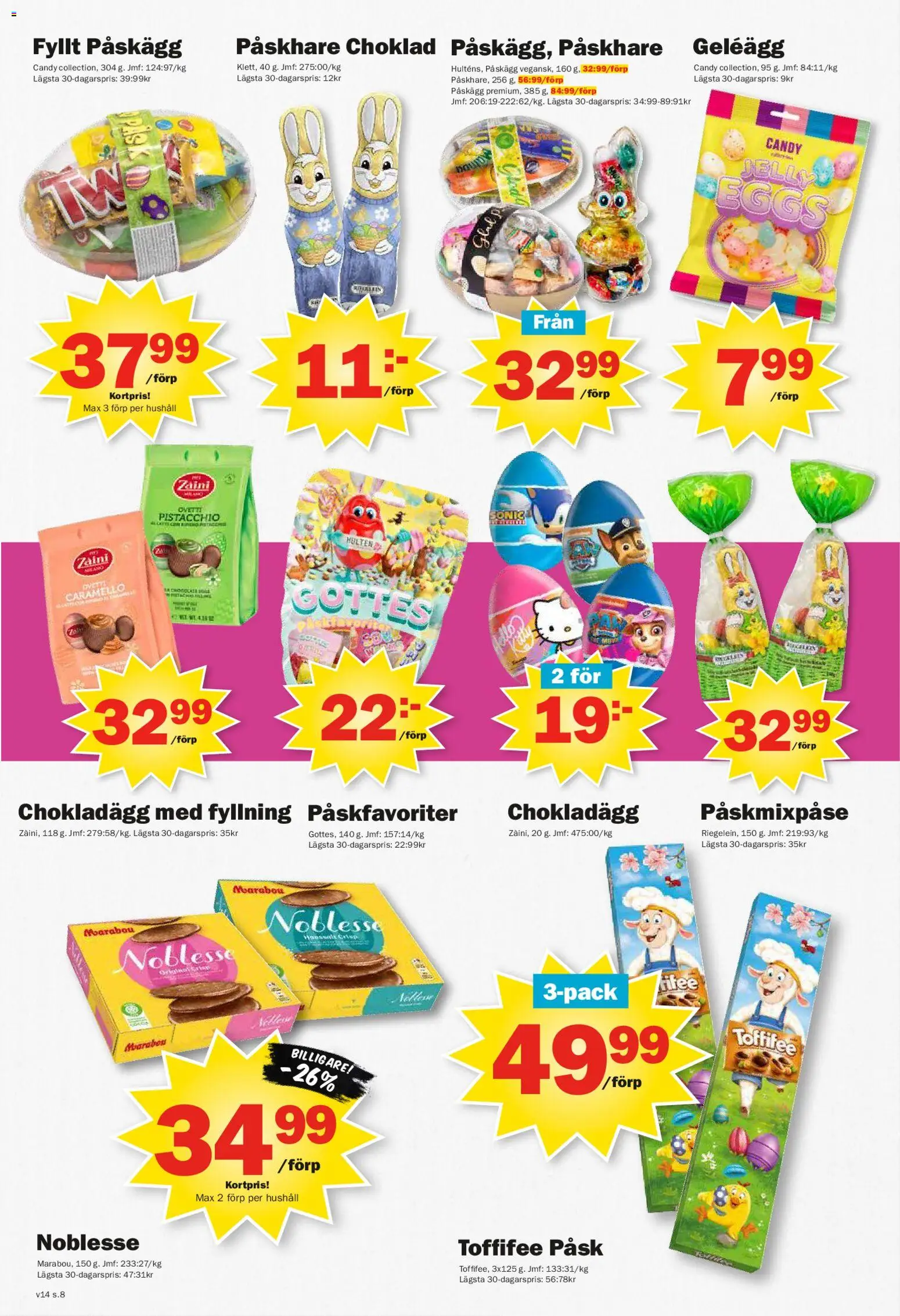 Pekås reklamblad aktuell från 30.03.2026 | Sida: 8 | Produkter: Choklad