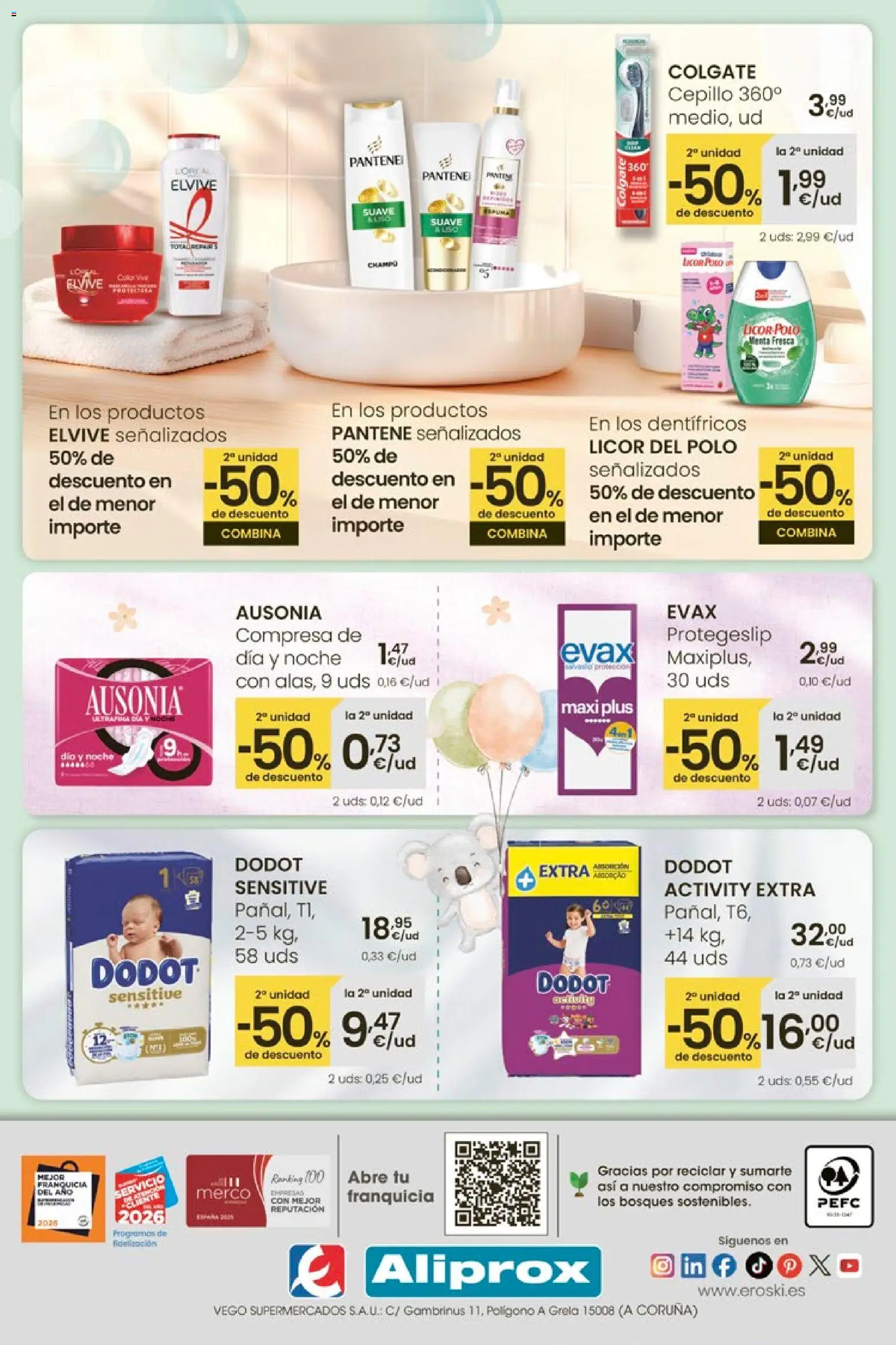 Eroski - Carnaval del ahorro │ válido desde el 12.02.2026 | Página: 8 | Productos: Cepillo, Champú, Licor