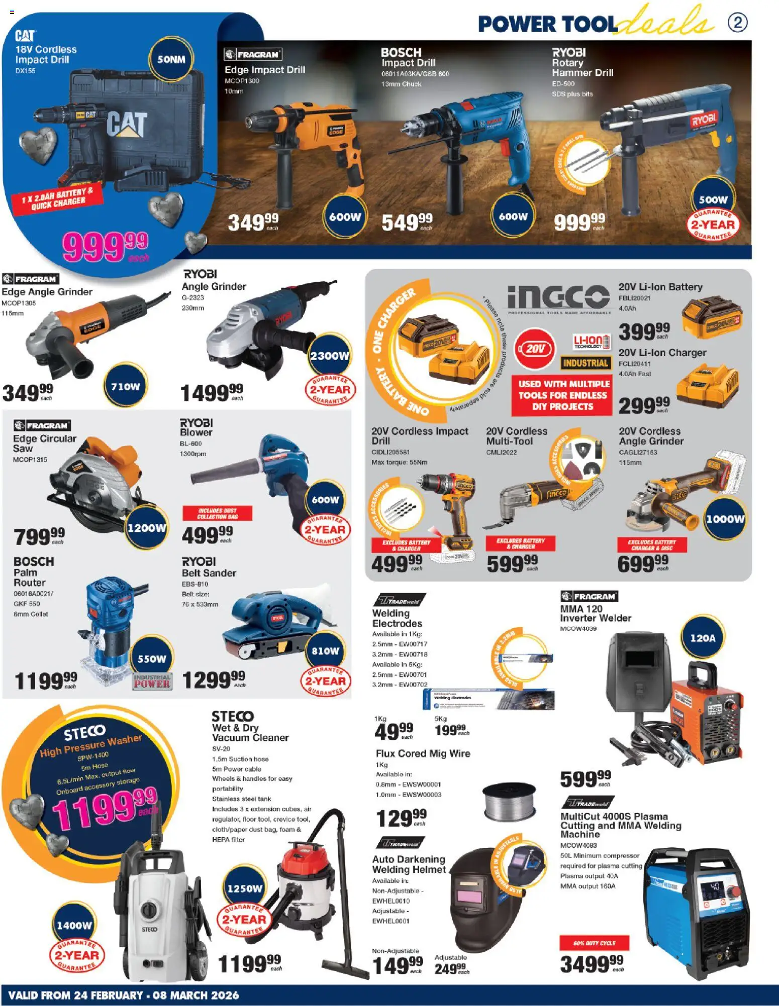 New MICA catalogue – valid from 24.02.2026 | Page: 2 | Products: Tank, Compressor, Charger, Hammer