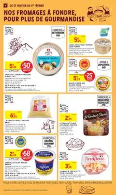 Intermarché - Prévisualisation de Intermarché Les saveurs d’hiver à partager valide à partir de 27.01.2026 | Page: 4 | Produits: Barbecue, Tartiflette, Lait, Fromage