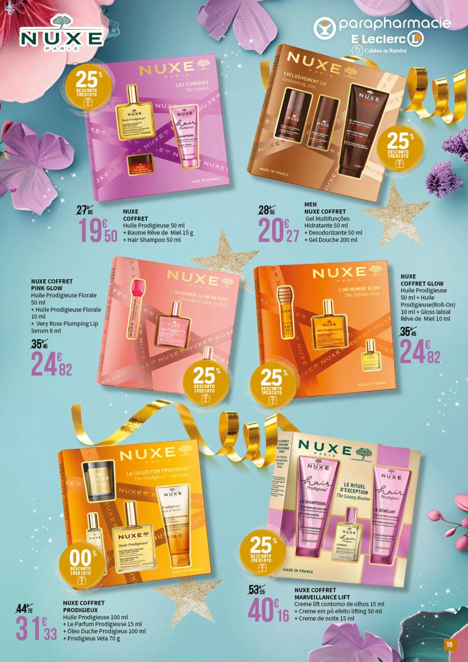 E.Leclerc - Folheto Parapharmacie Caldas da Rainha │ válido de 16.12.2025 | Página: 15 | Produtos: Gloss labial, Shampoo, Desodorizante, Sérum