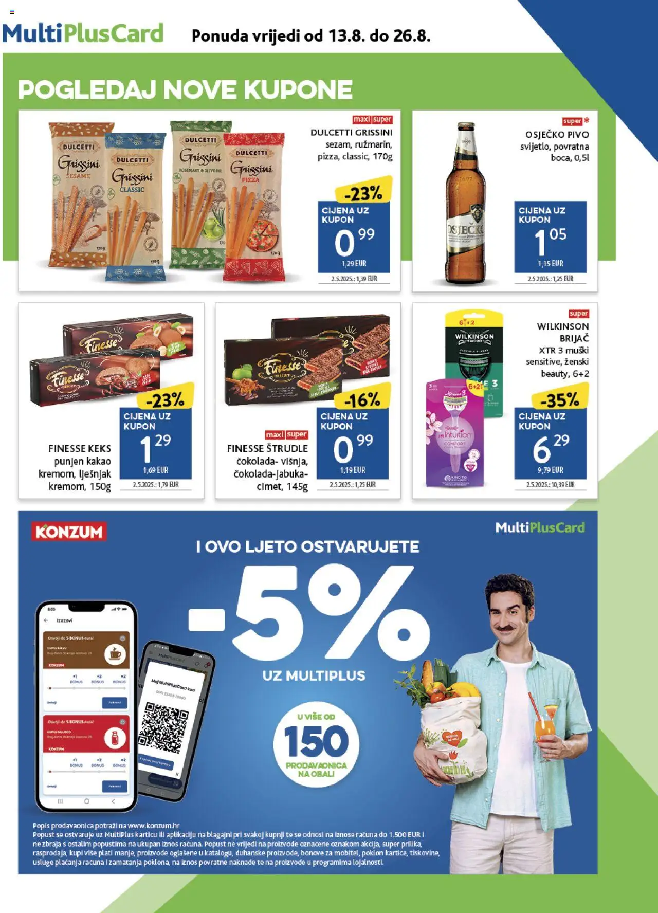 Konzum HR akciós ujság - amely érvényes a következő dátumtól: 13.08.2025 | Oldal: 35 | Termékek: Grissini, Pizza