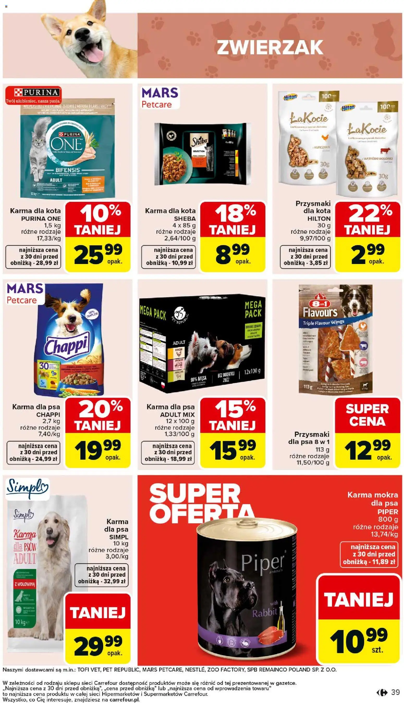 Carrefour Gazetka od 26.01.2026 | Strona: 41 | Produkty: Karma dla kota, Karma dla psa, Wołowina