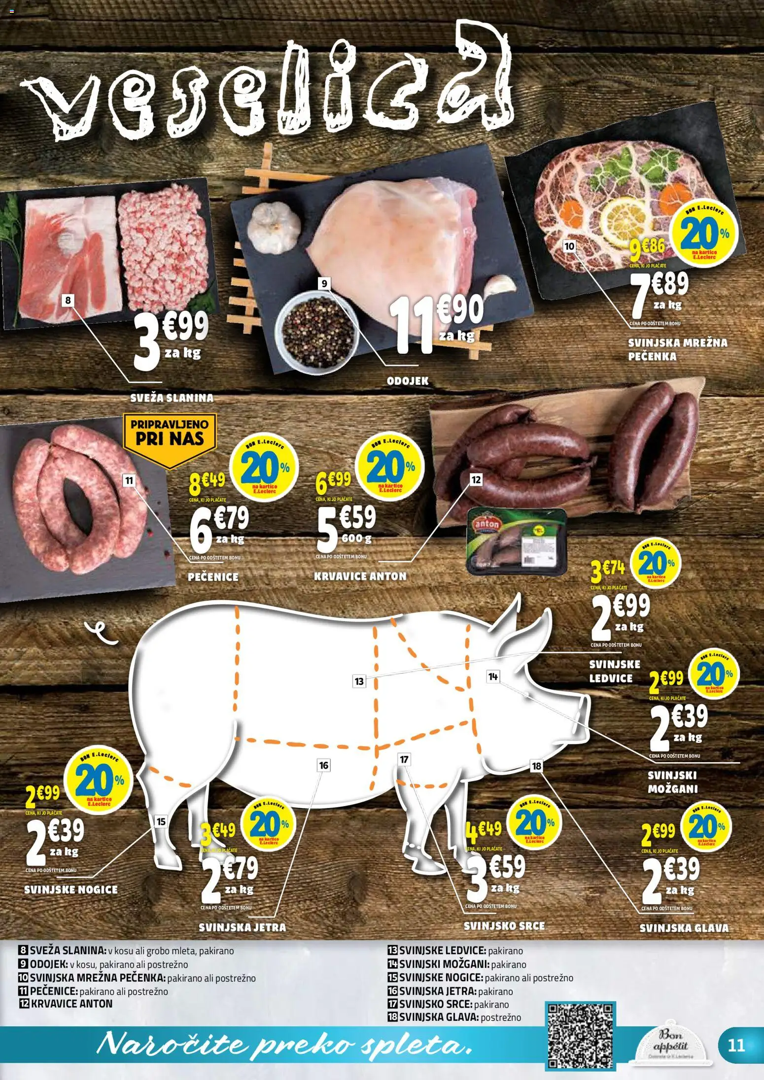 Novi E.leclerc katalog ponudbe – veljaven od 07.01.2026 | Stran: 11 | Izdelki: Slanina