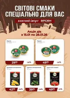 Арсен акції дійснийкції з 15.01.2026