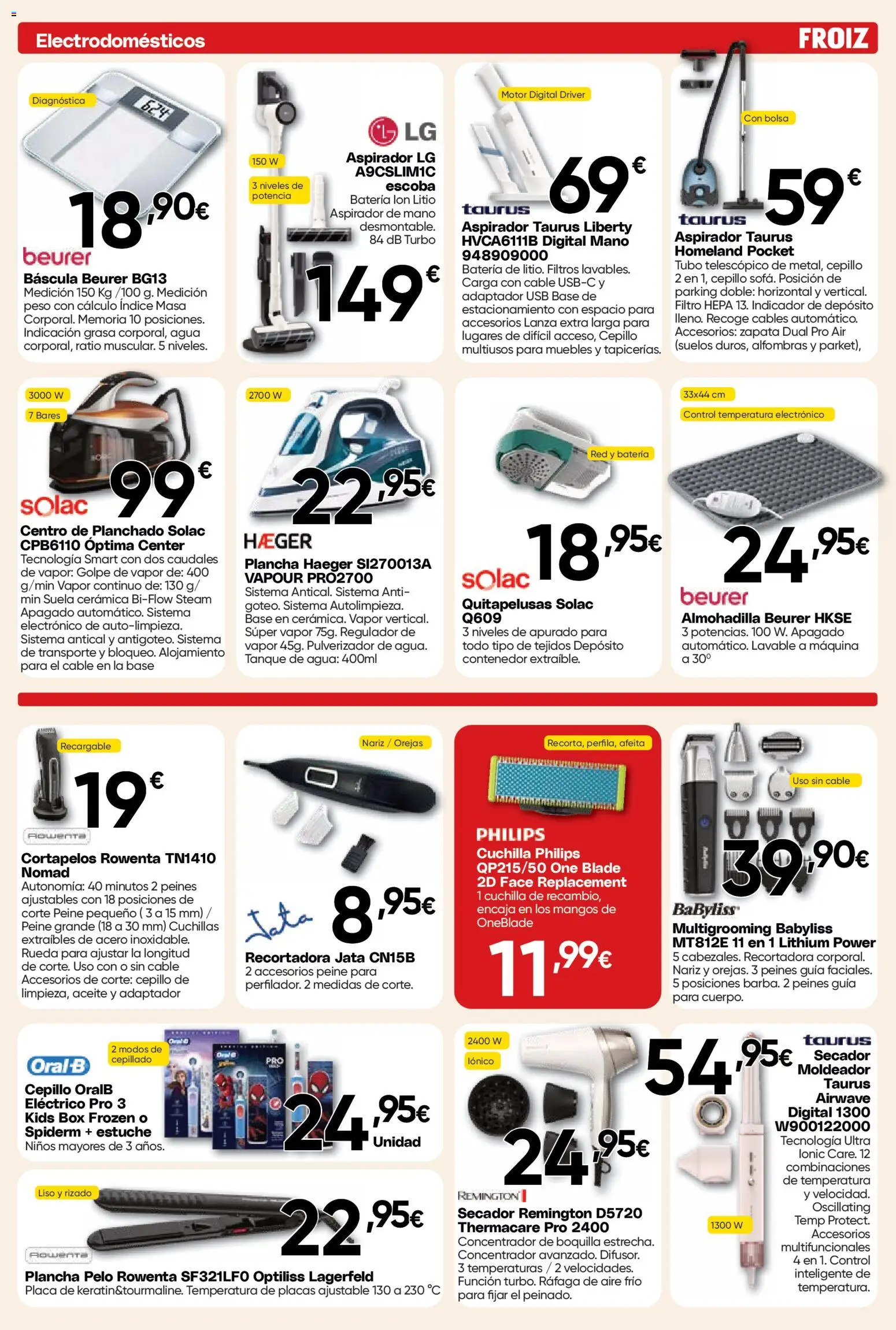 Froiz - Folleto Hiper │ válido desde el 25.03.2026 | Página: 5 | Productos: Cepillo, Bolsa, Adaptador, Table pliante