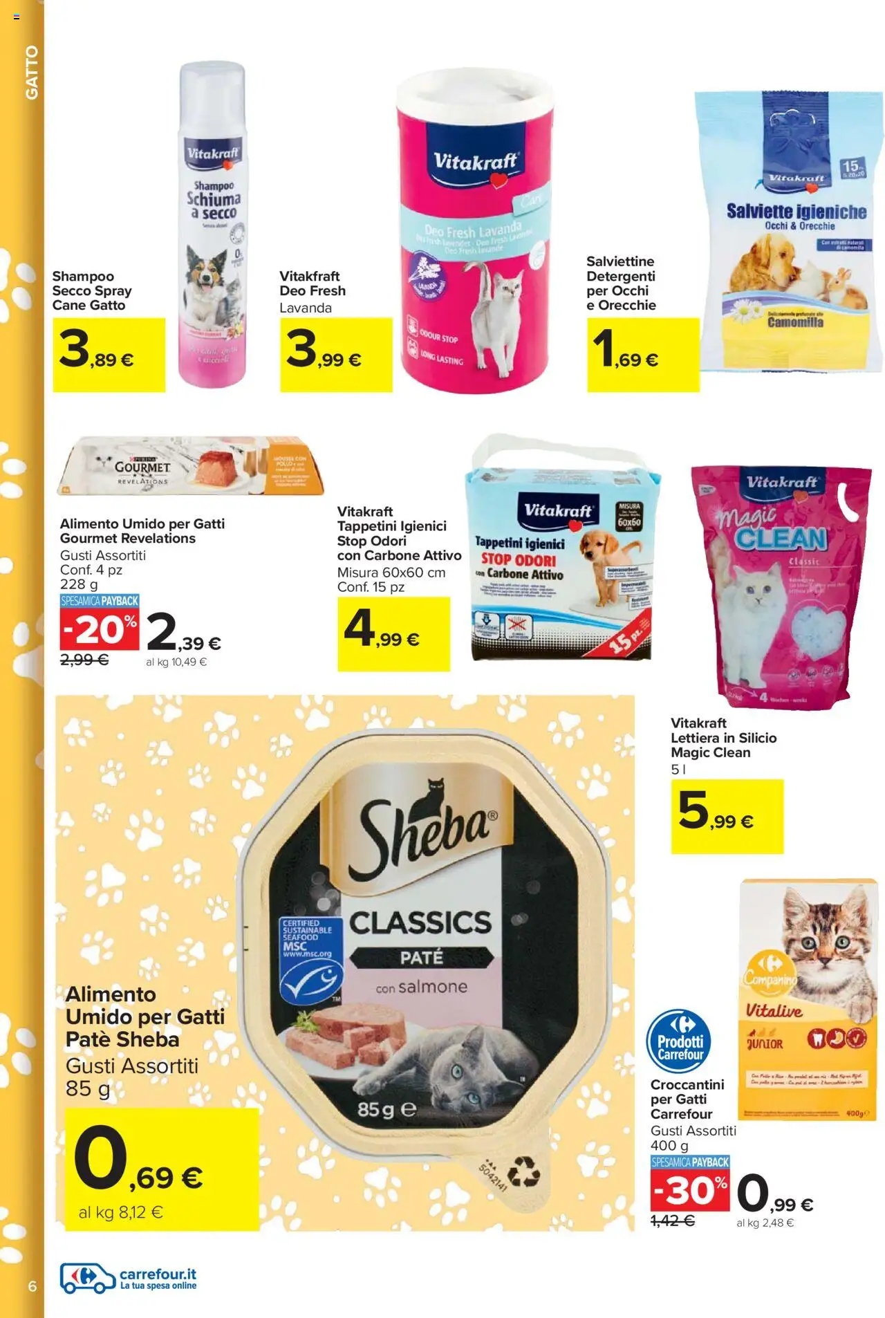 Volantino Carrefour del 08.10.2025 | Pagina: 6 | Prodotti: Shampoo, Paté, Salmone, Lavanda