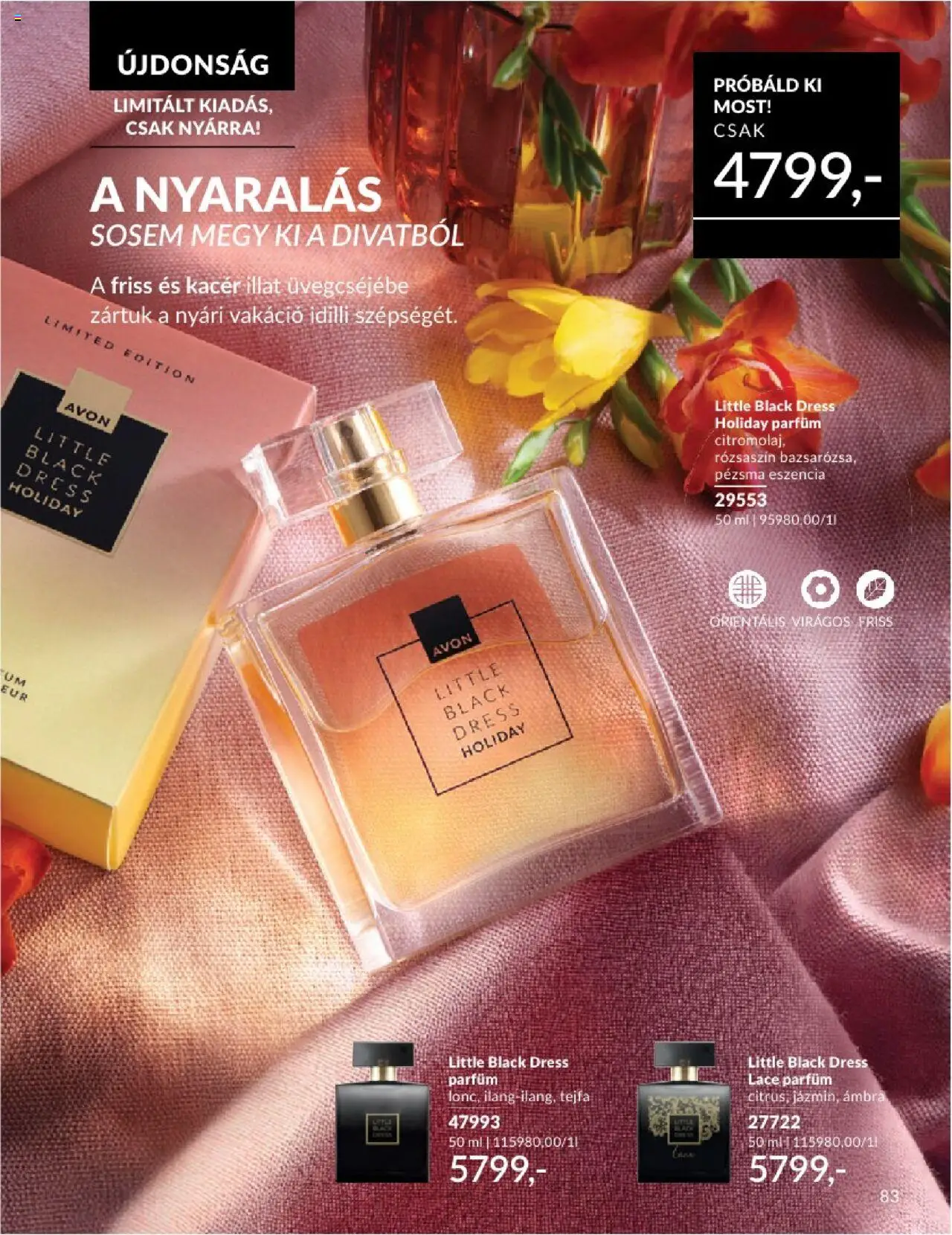 Avon akciós ujság - amely érvényes a következő dátumtól: 01.06.2025 | Oldal: 83 | Termékek: Parfüm