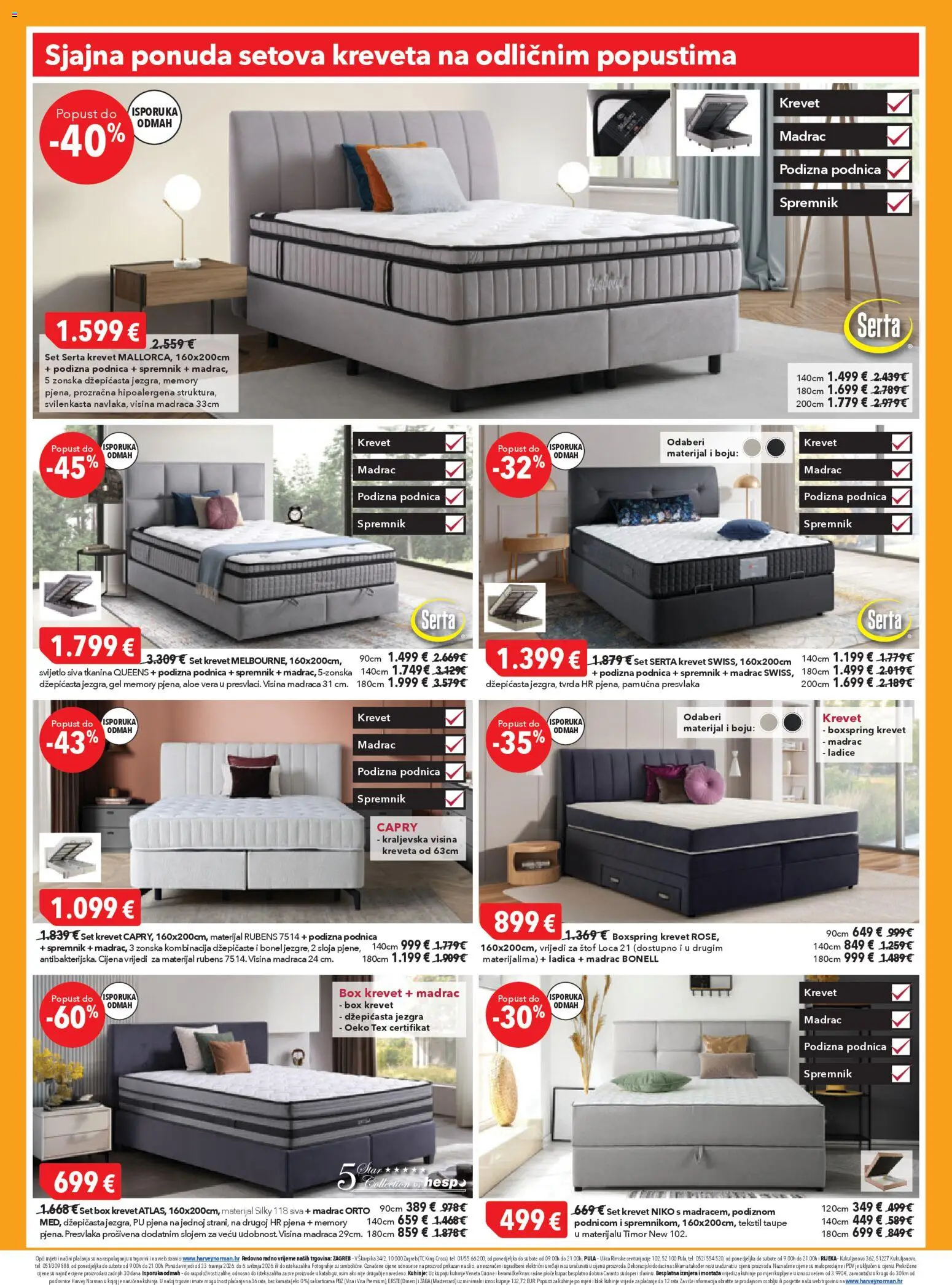 Harvey Norman katalog | vrijedi od 23.04.2026 | Stranica: 5 | Proizvodi: Krevet, Madrac, Ladice